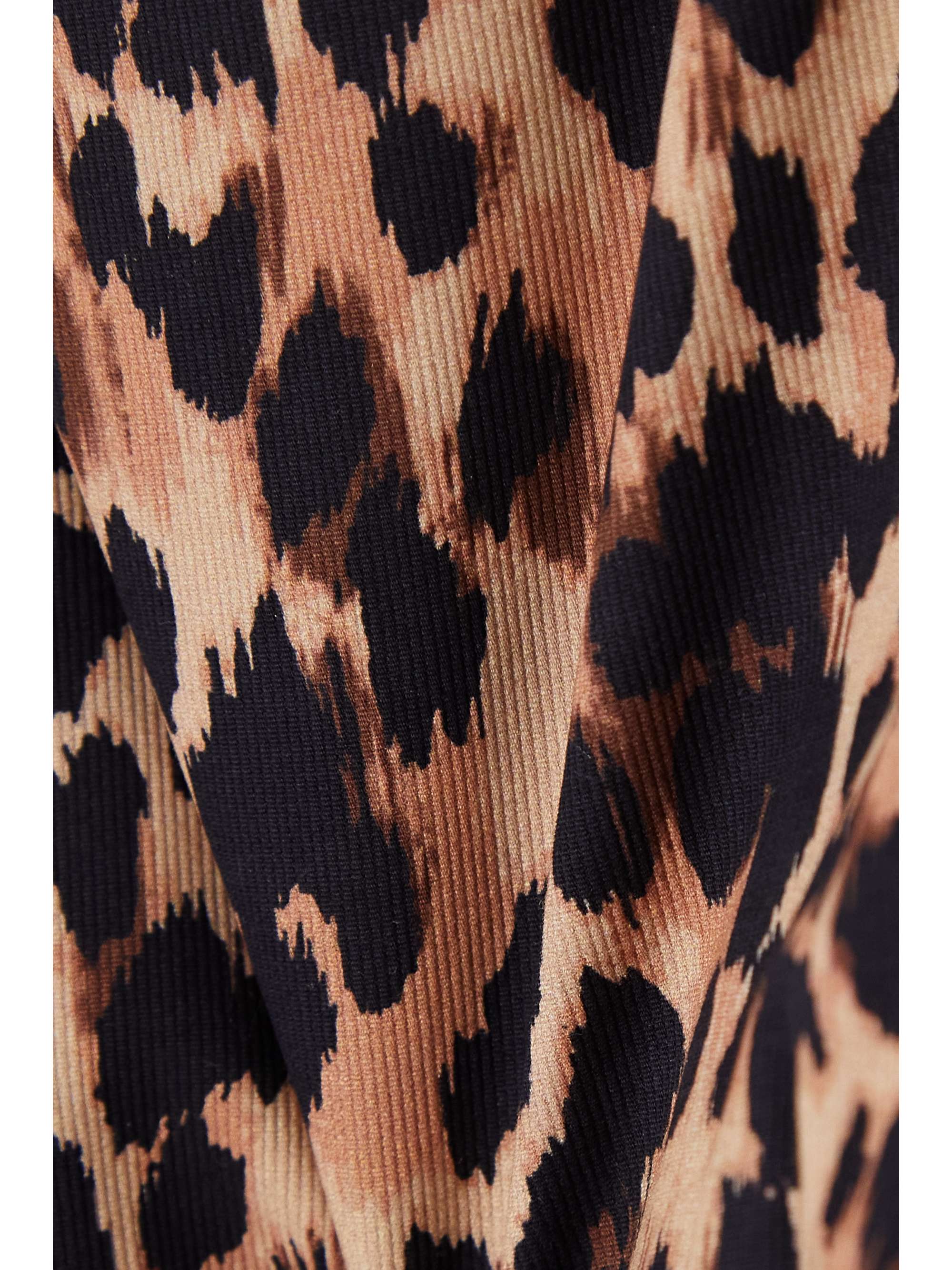 RACIL Nimaya leopard-print cotton-blend halterneck top
