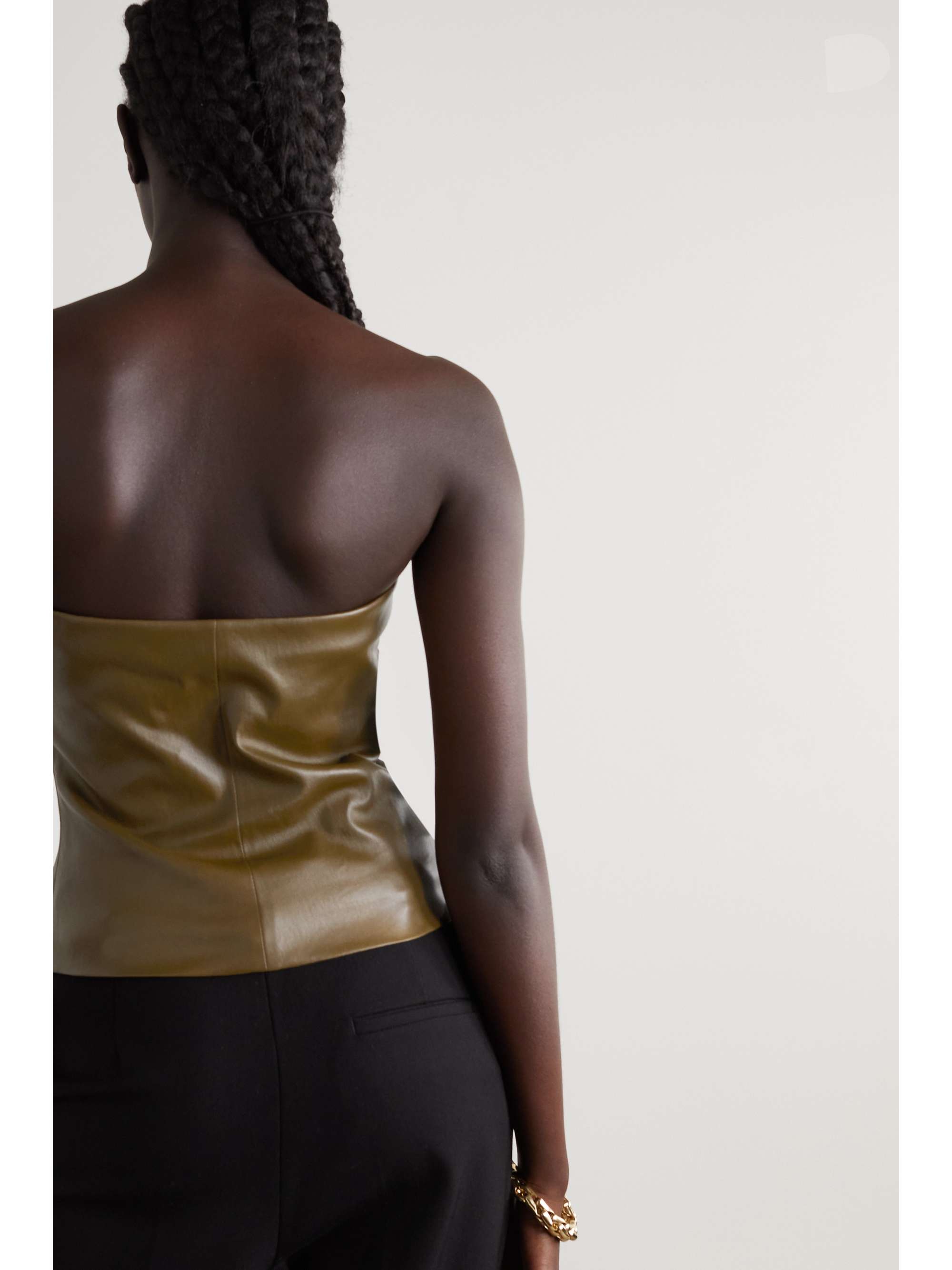 ROSETTA GETTY Strapless leather top