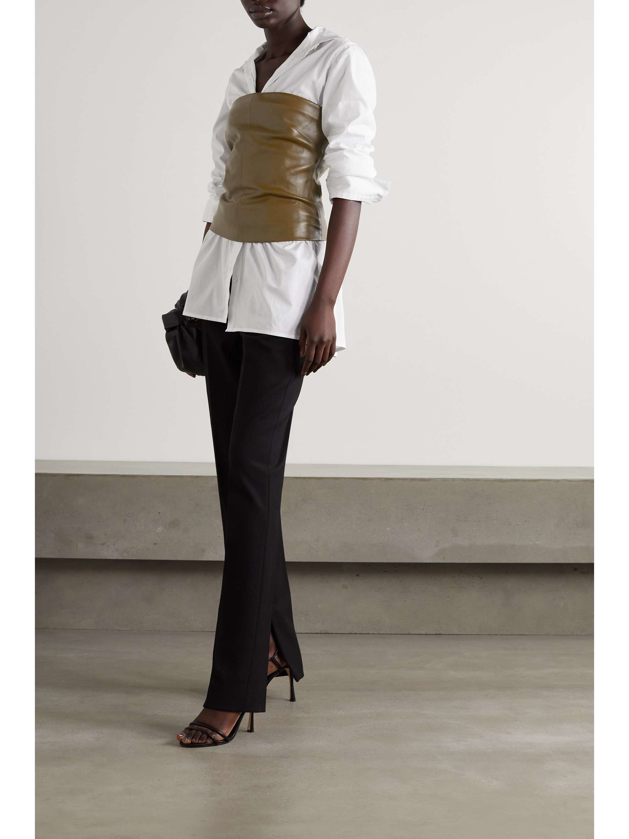 ROSETTA GETTY Strapless leather top