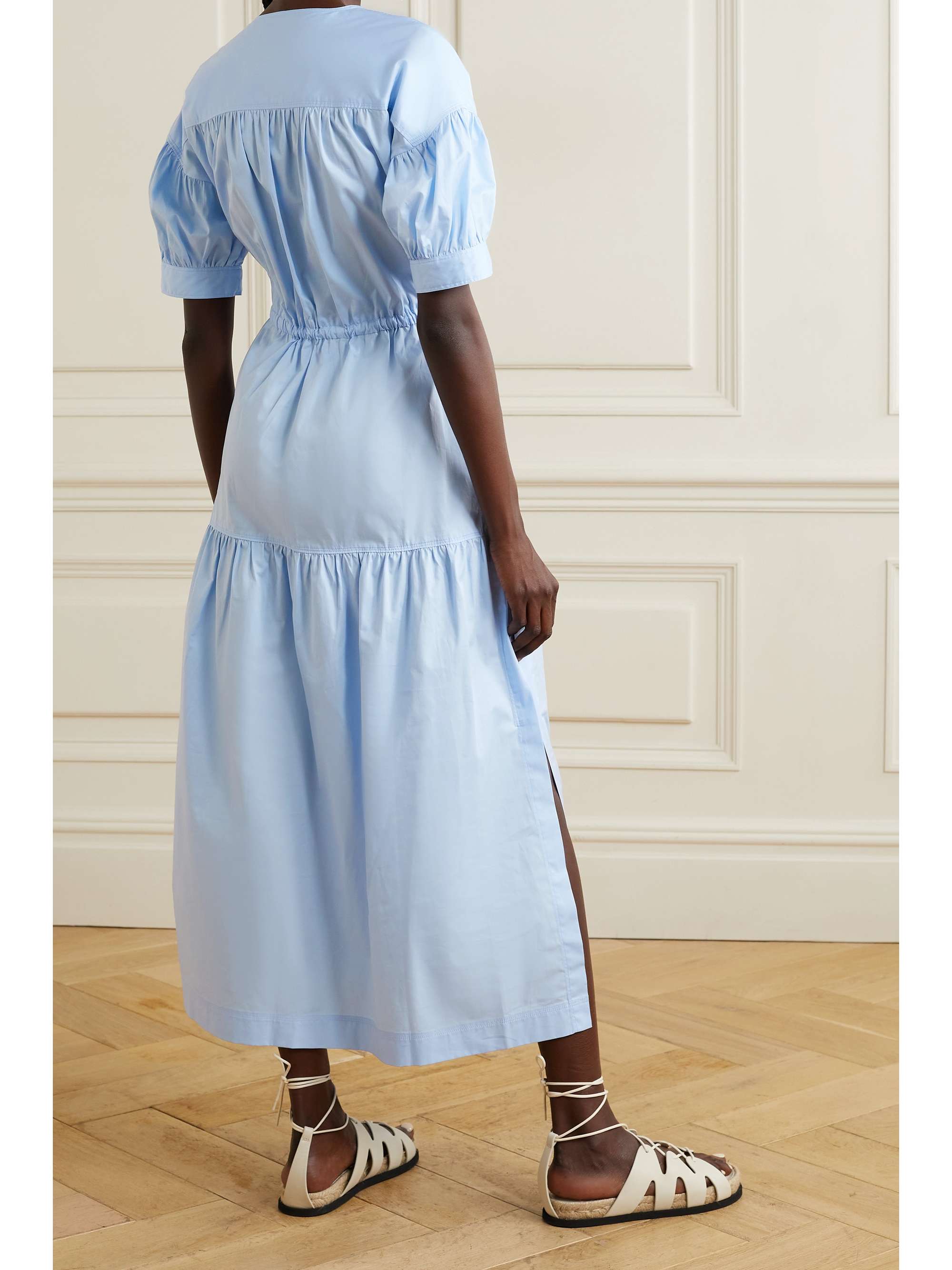 DEREK LAM 10 CROSBY Andie belted cotton-poplin maxi dress