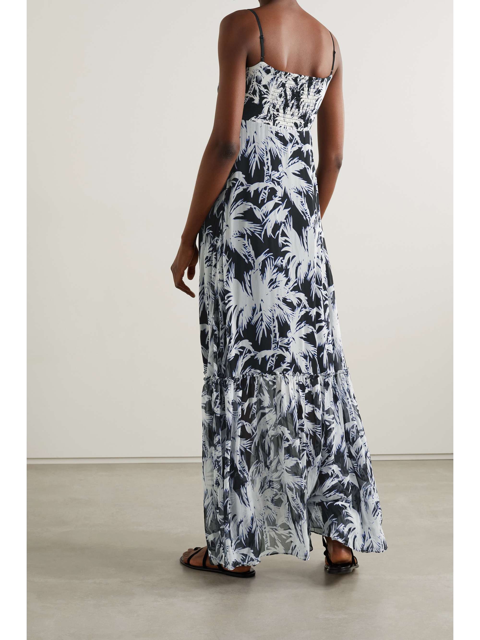 DIANE VON FURSTENBERG Monica printed cotton and silk-blend chiffon maxi dress