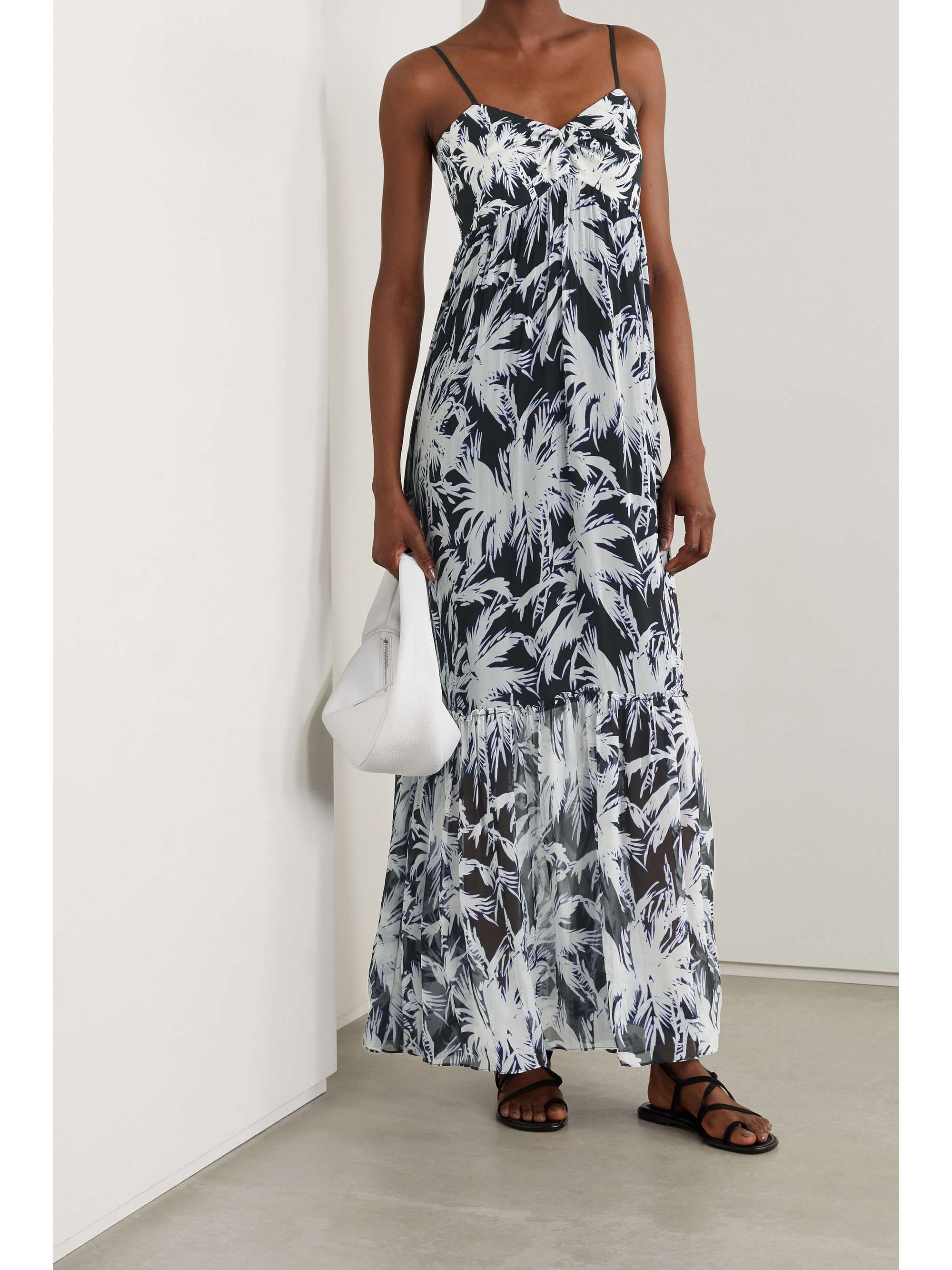 DIANE VON FURSTENBERG Monica printed cotton and silk-blend chiffon maxi dress