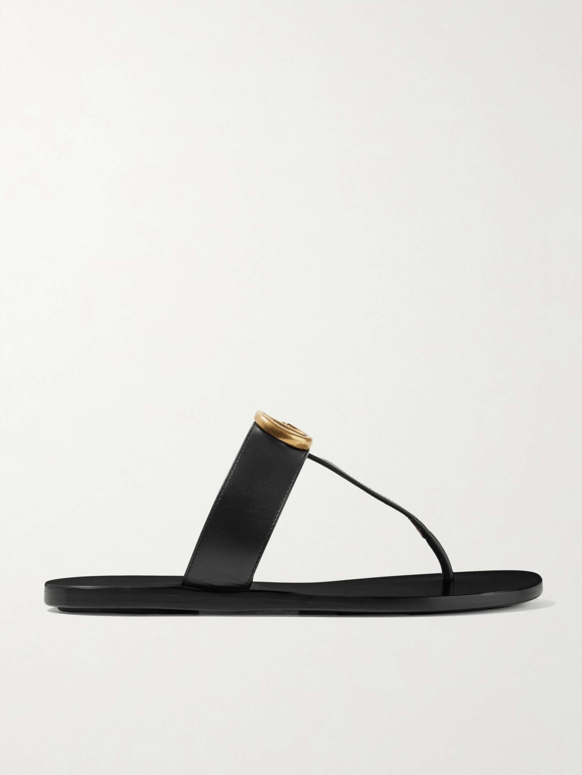 GUCCI Marmont logo-embellished leather sandals | NET-A-PORTER