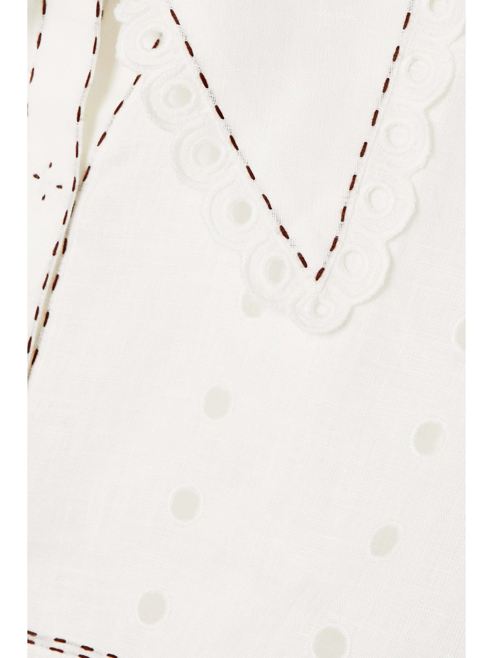 630866 Broderie Anglaise White  Collar 