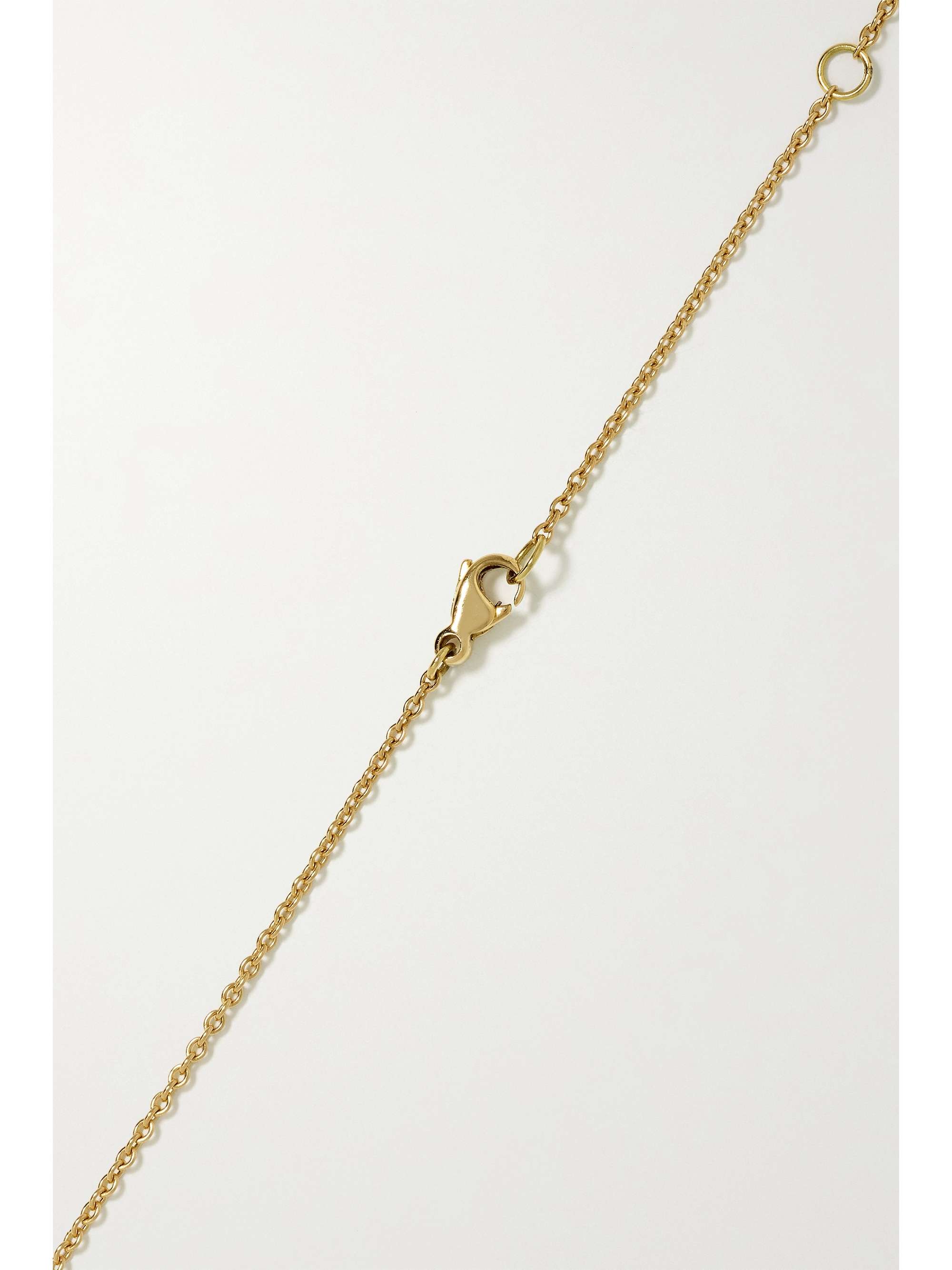 BROOKE GREGSON Talisman 18-karat gold, enamel and diamond necklace