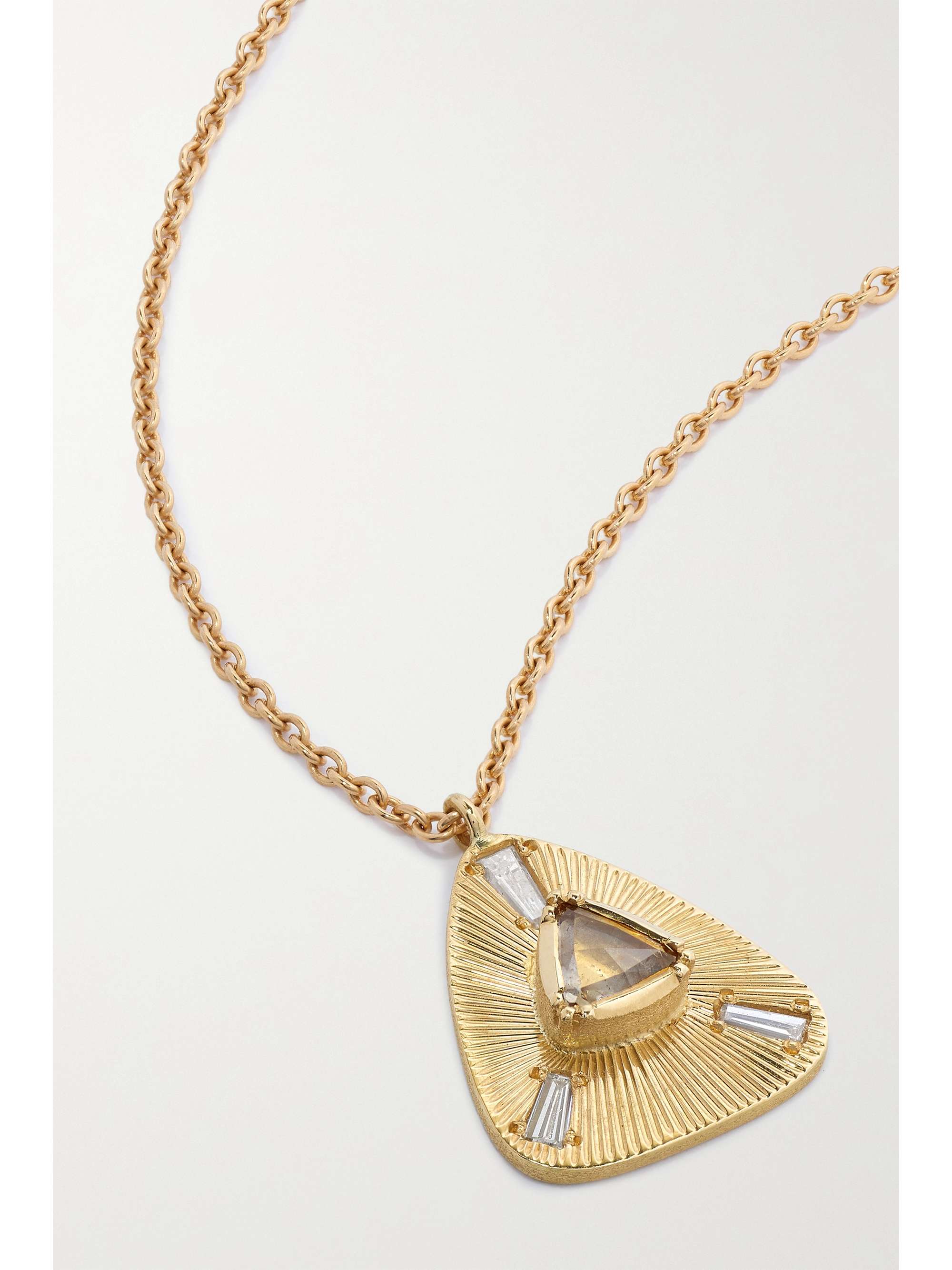 BROOKE GREGSON Ellipse 18-karat gold diamond necklace