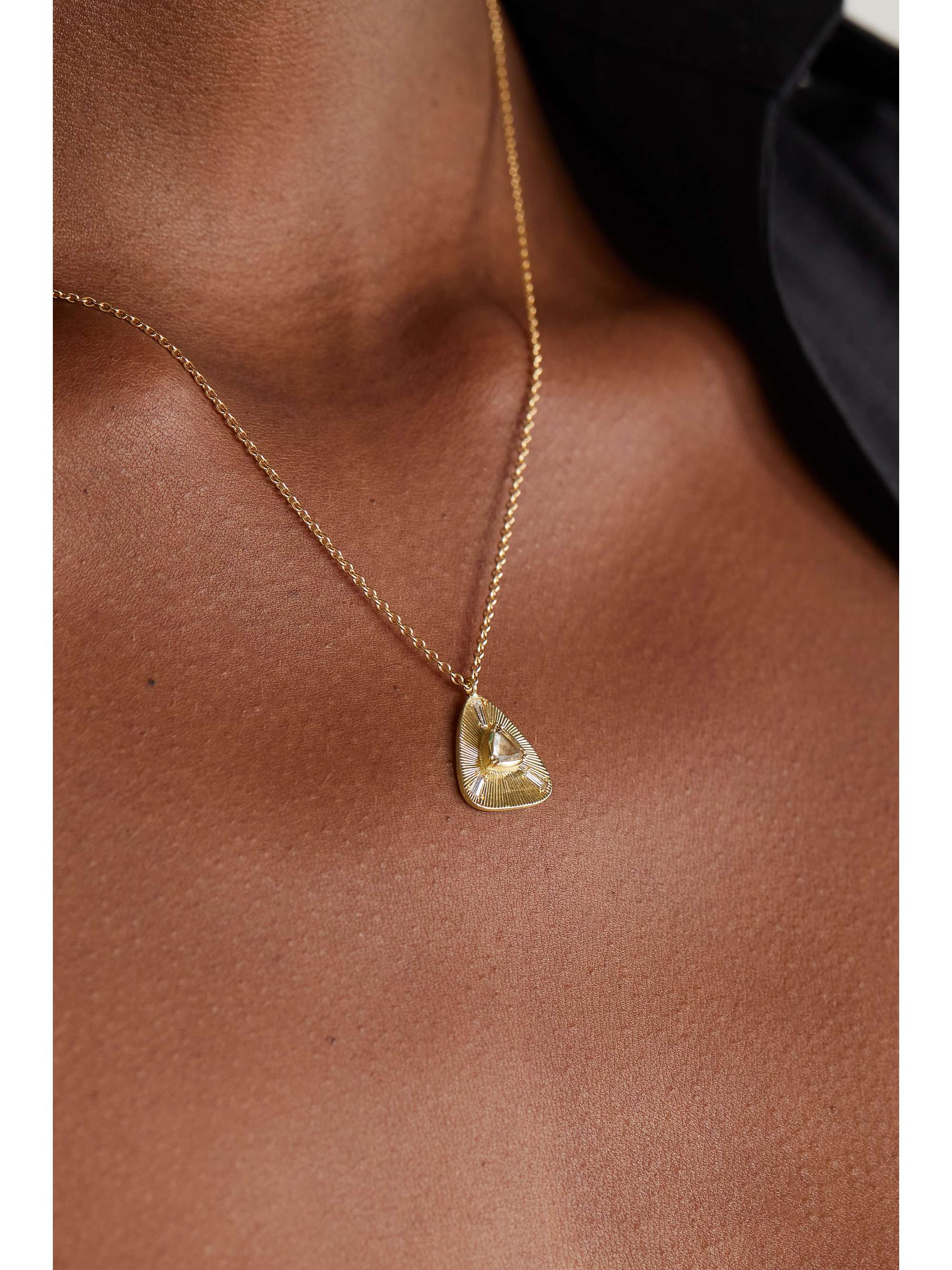 BROOKE GREGSON Ellipse 18-karat gold diamond necklace