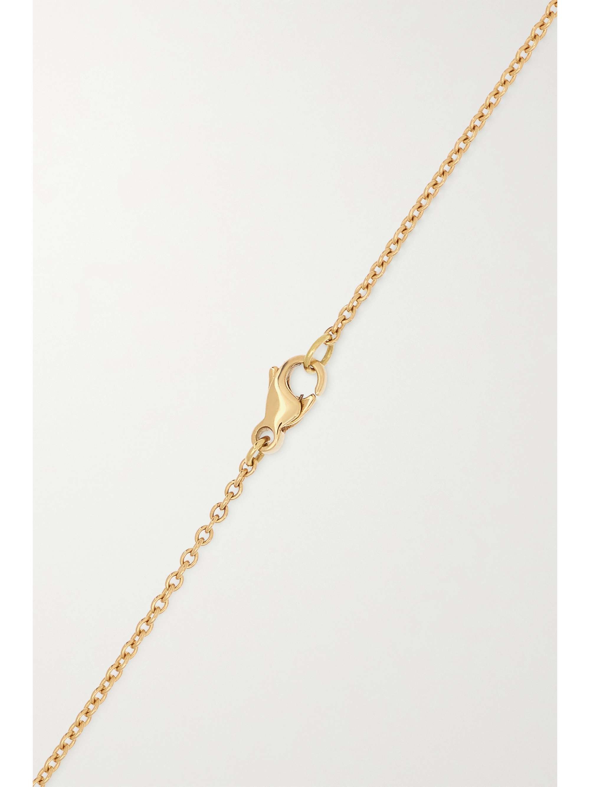 BROOKE GREGSON Ellipse Kette aus 18 Karat Gold mit Smaragd