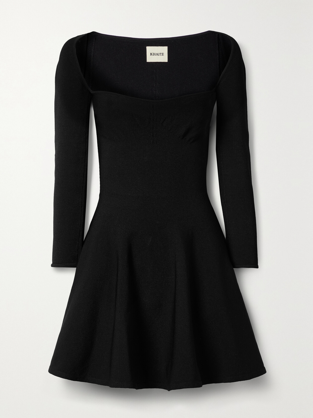 Khaite Dylan Stretchknit Mini Dress Black