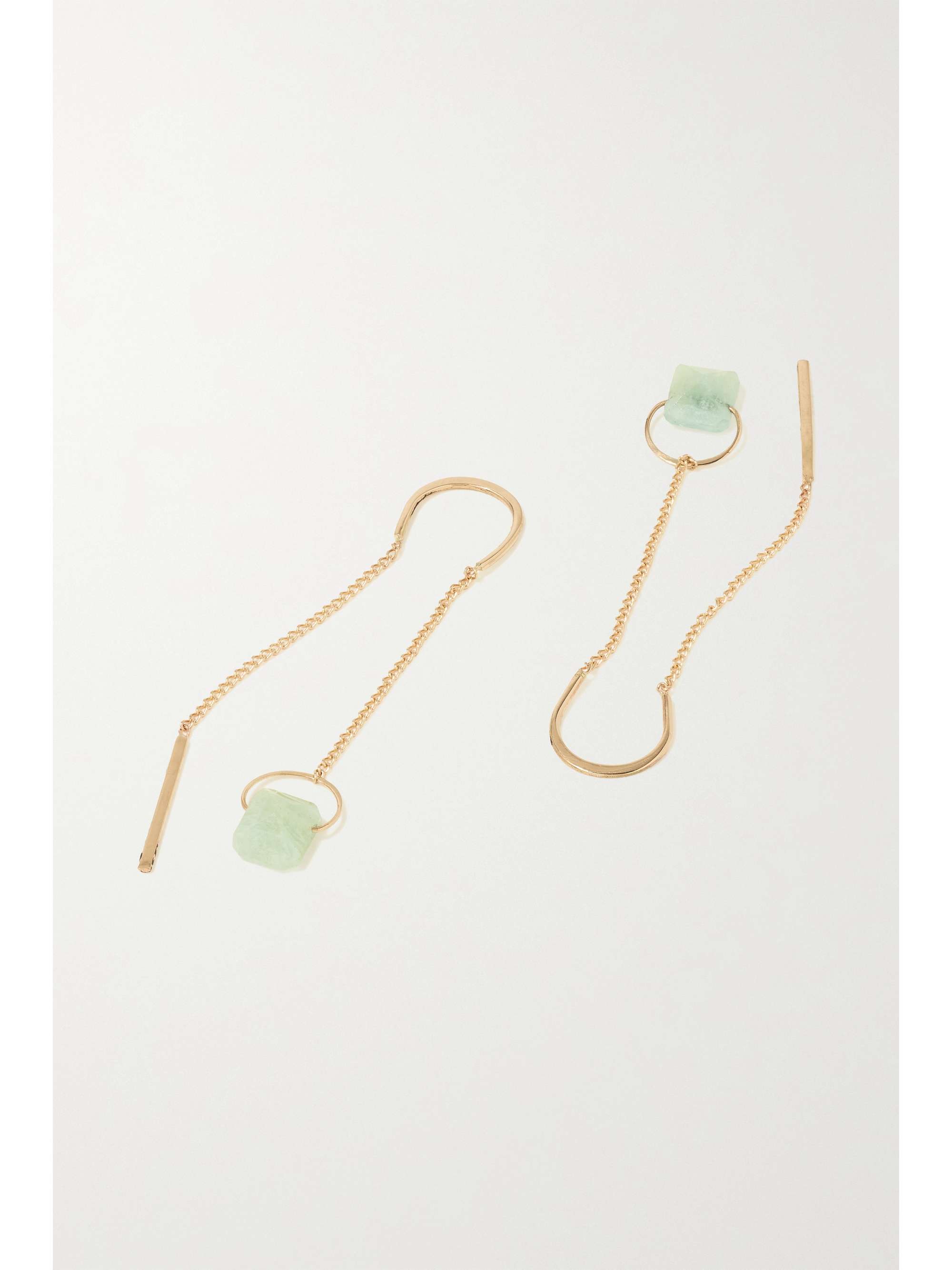 MELISSA JOY MANNING Ohrringe aus recyceltem 14 Karat Gold mit Aquamarinen
