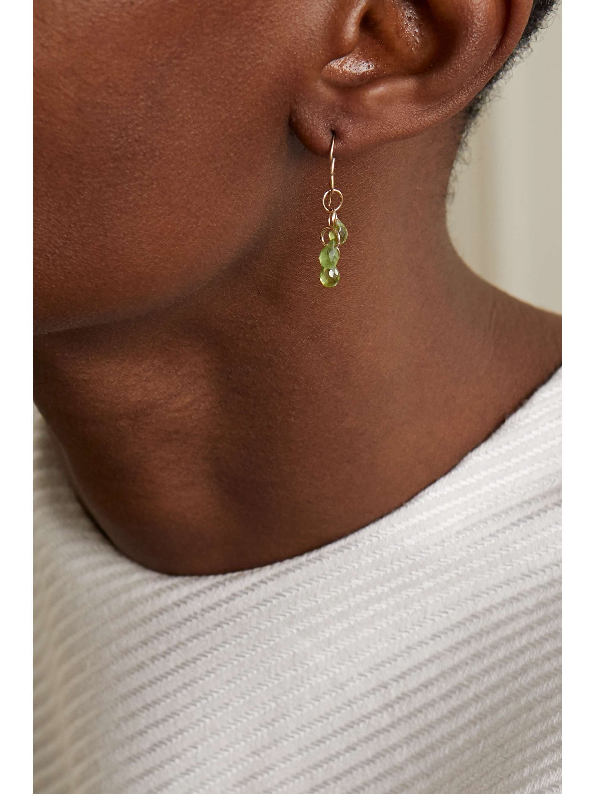 MELISSA JOY MANNING 14-karat recycled gold peridot earrings