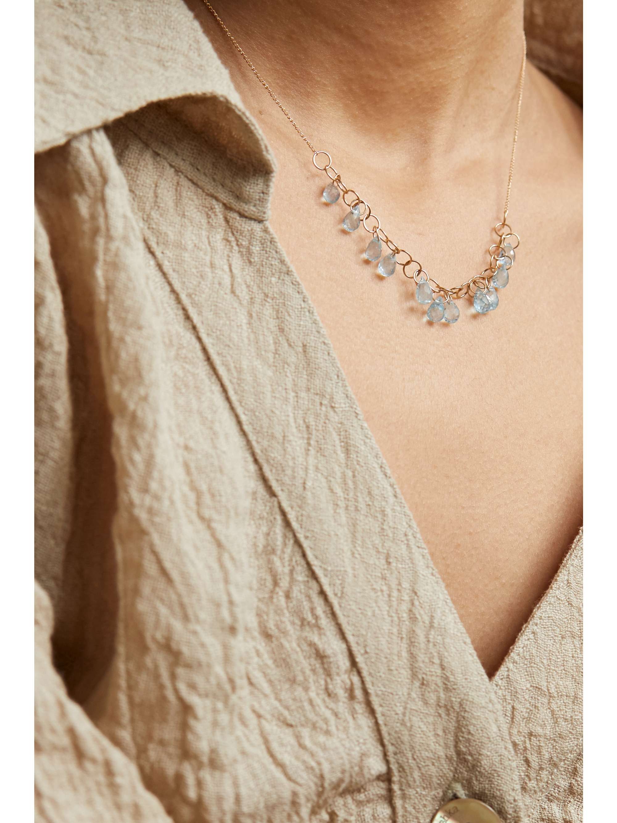 MELISSA JOY MANNING 14-karat recycled gold topaz necklace