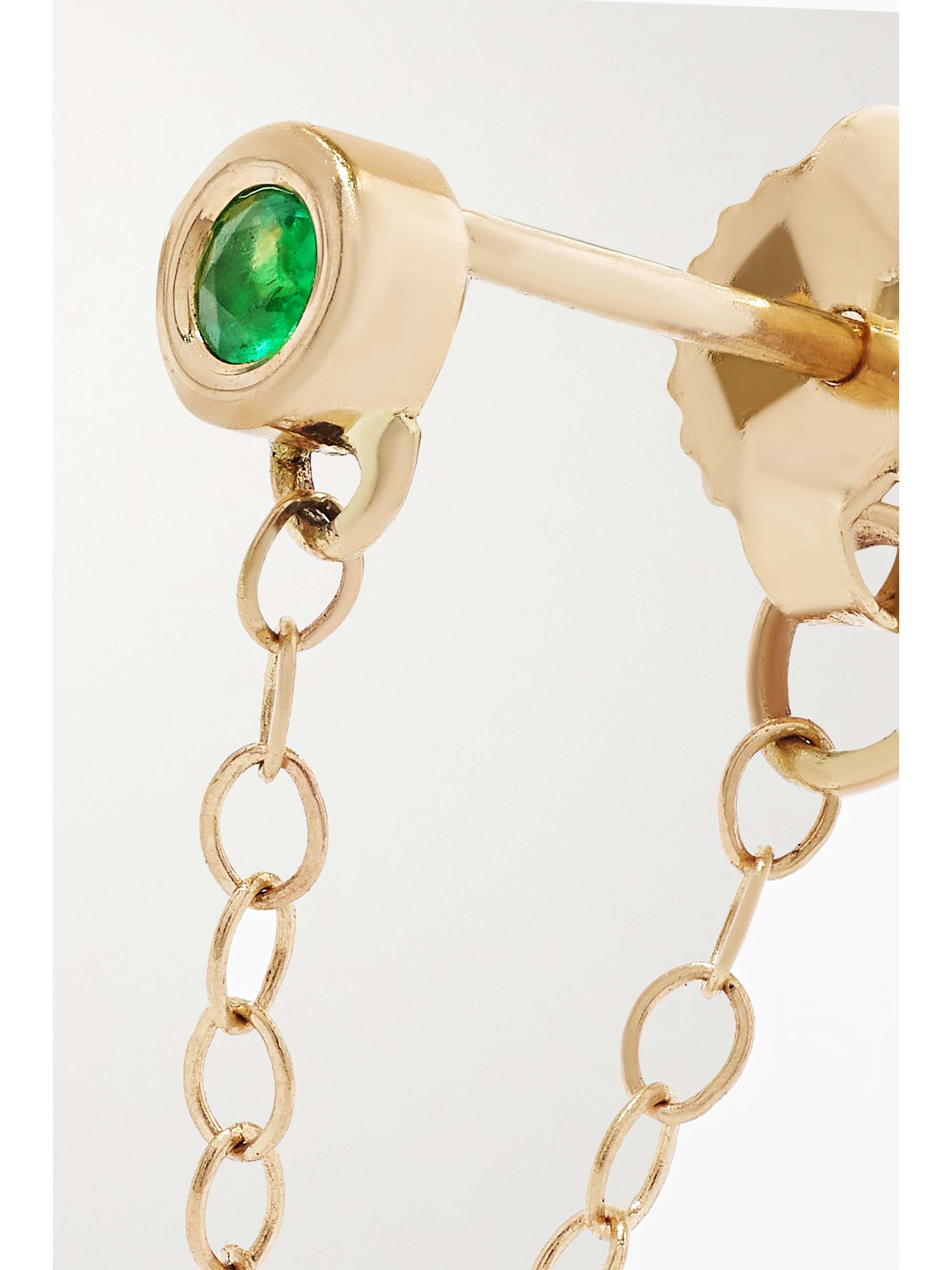 【MELISSA JOY MANNING】recycled gold emerald イヤリング 14-karat recycled gold emerald earrings MELISSA JOY MANNING