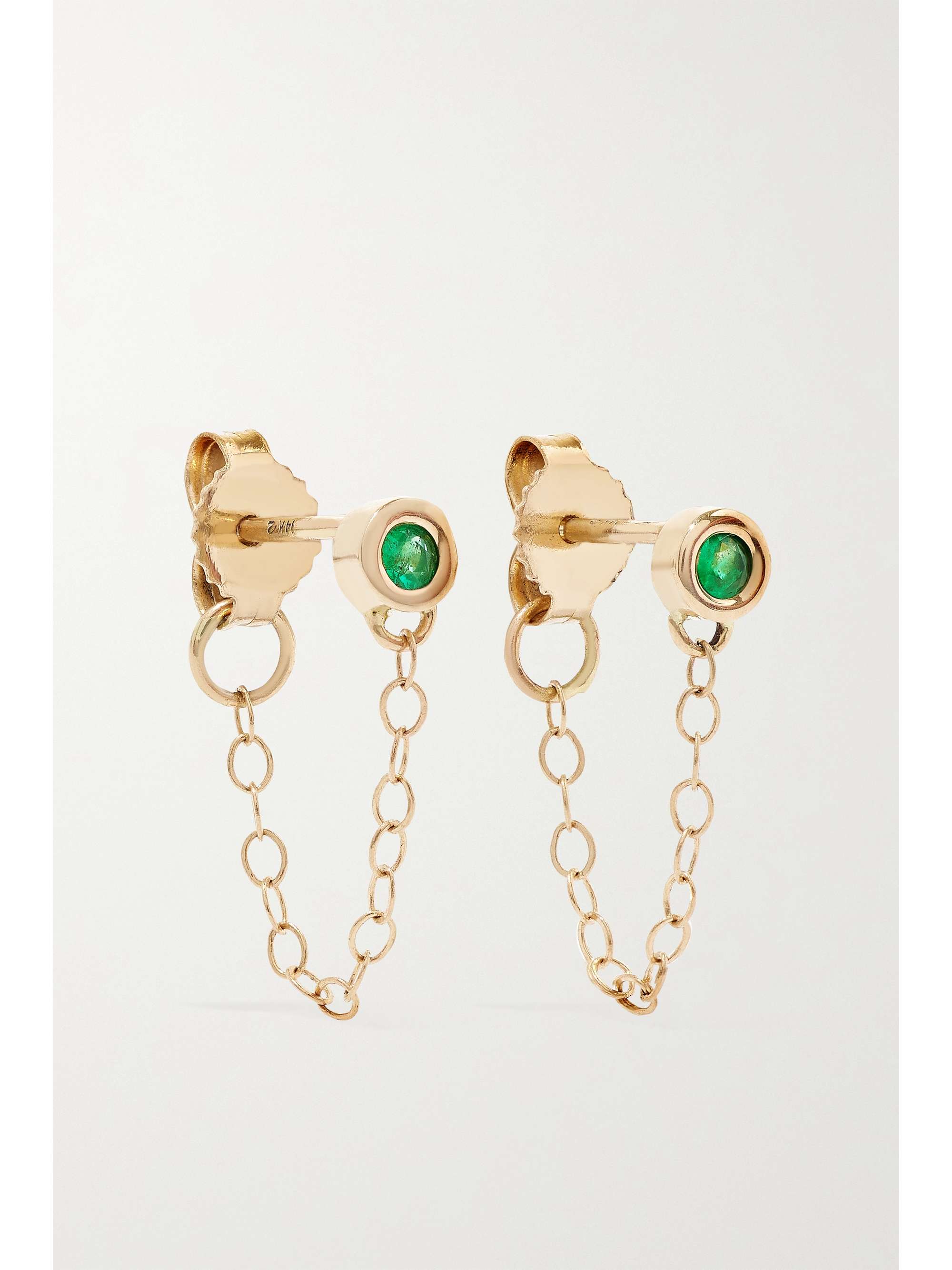 【MELISSA JOY MANNING】recycled gold emerald イヤリング MELISSA JOY MANNING 14-karat recycled gold emerald earrings