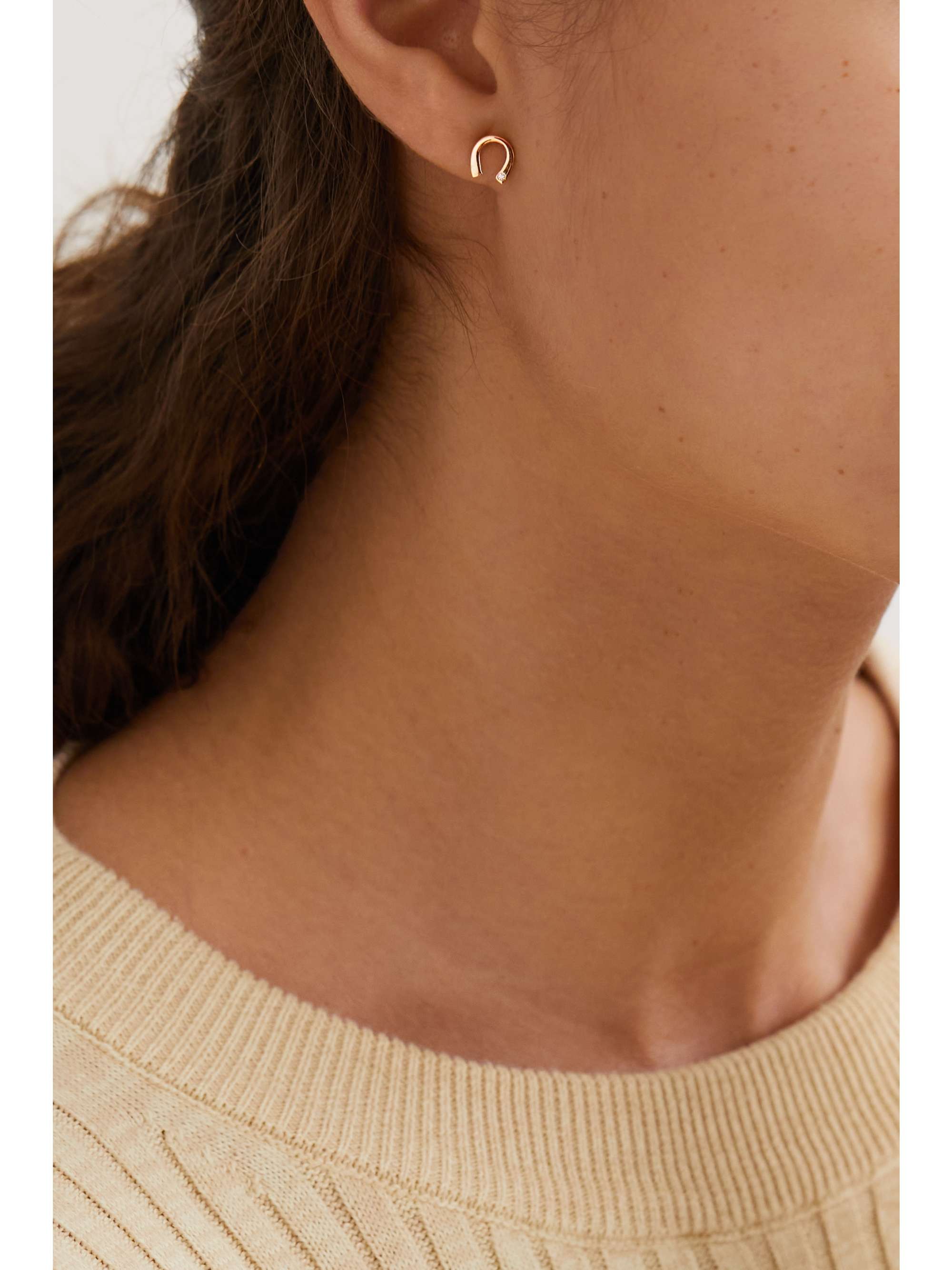 MELISSA JOY MANNING 14-karat recycled gold diamond earrings