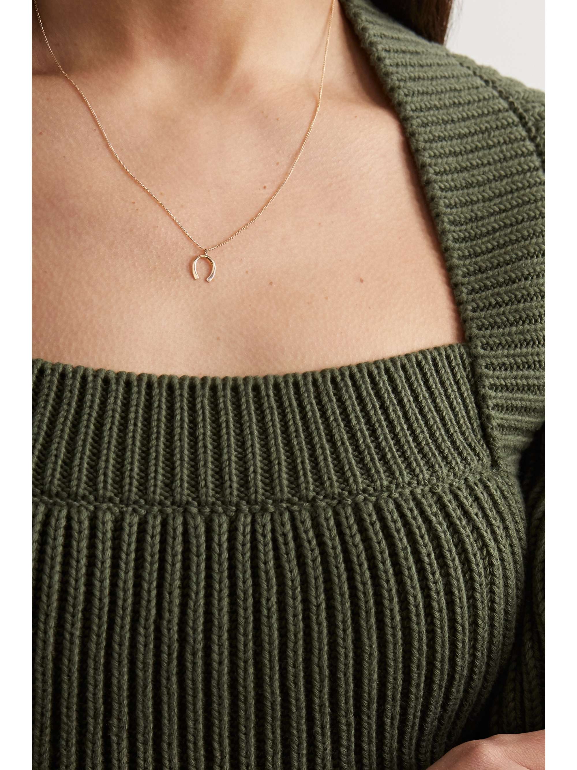 MELISSA JOY MANNING 14-karat recycled gold Herkimer diamond necklace