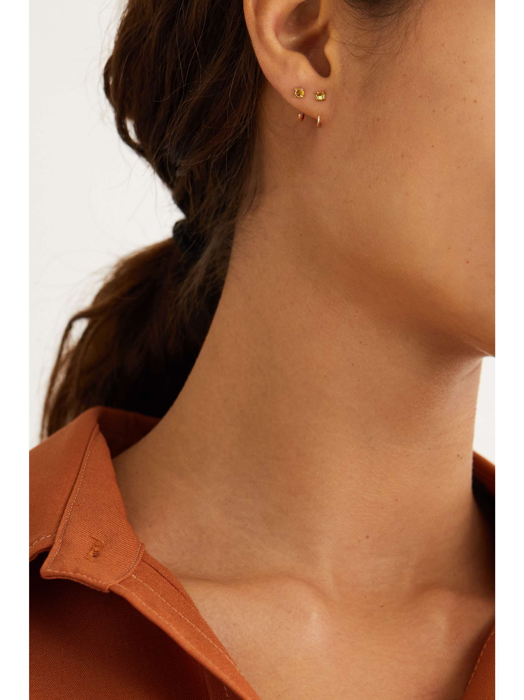 MELISSA JOY MANNING 14-karat recycled gold peridot earrings