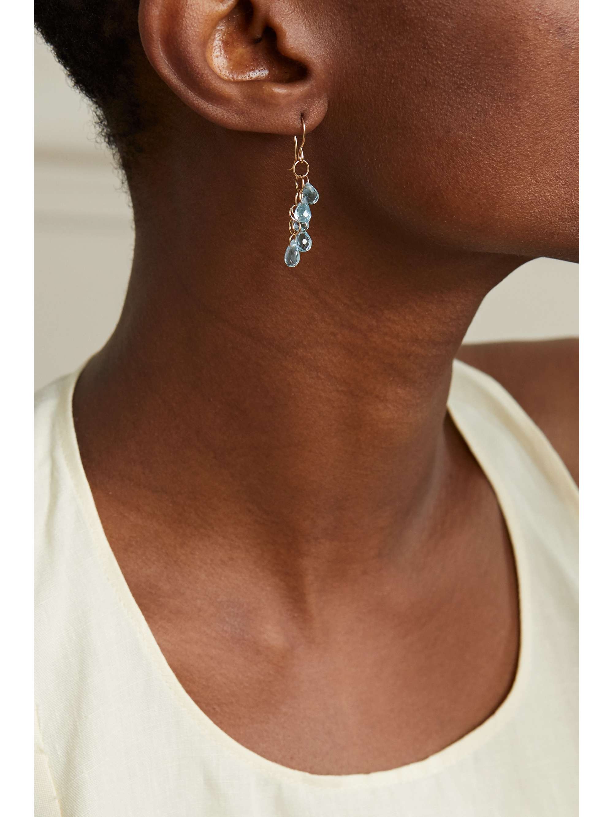 MELISSA JOY MANNING 14-karat recycled gold topaz earrings