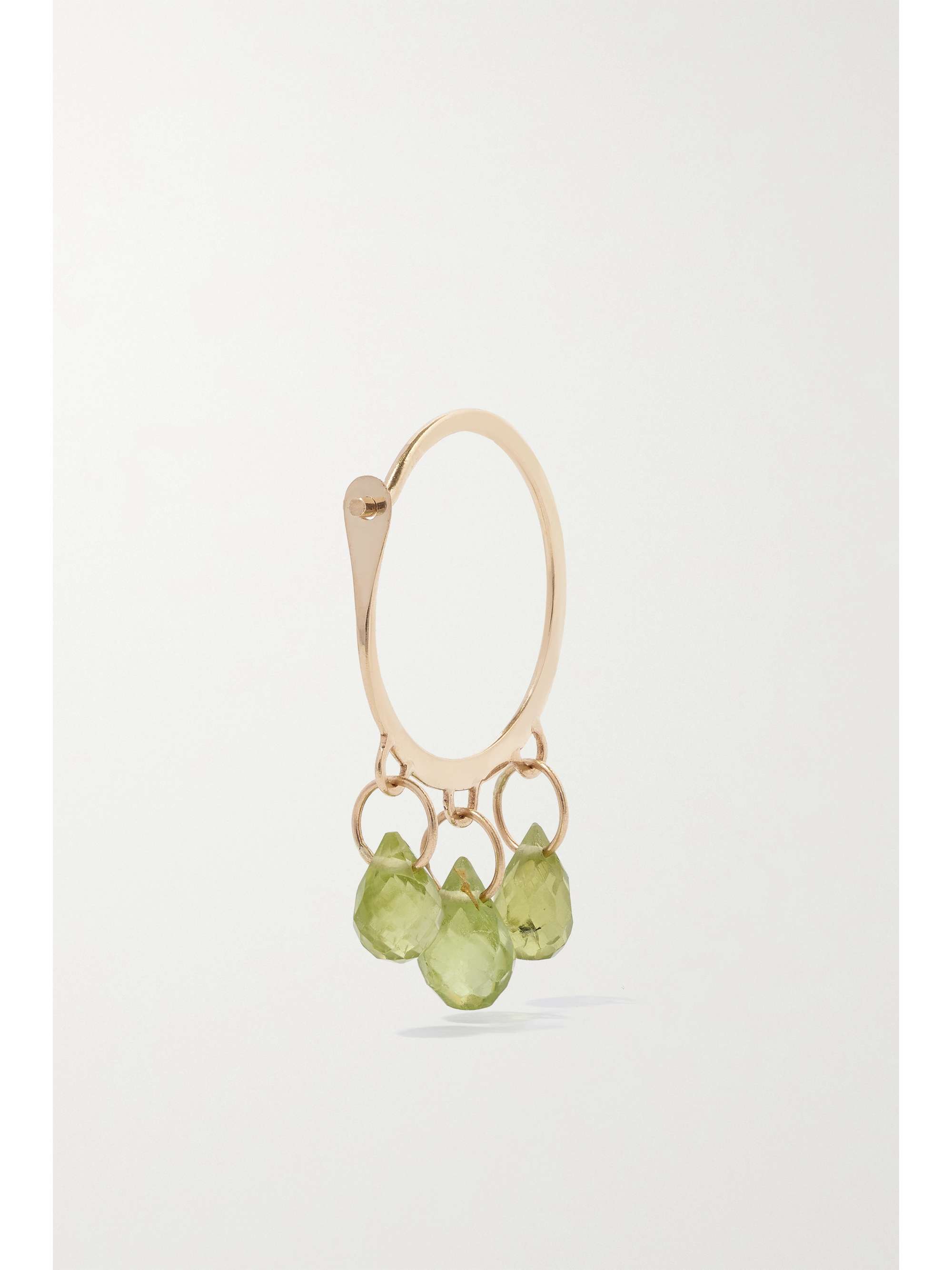 MELISSA JOY MANNING Creolen aus recyceltem 14 Karat Gold mit Peridoten