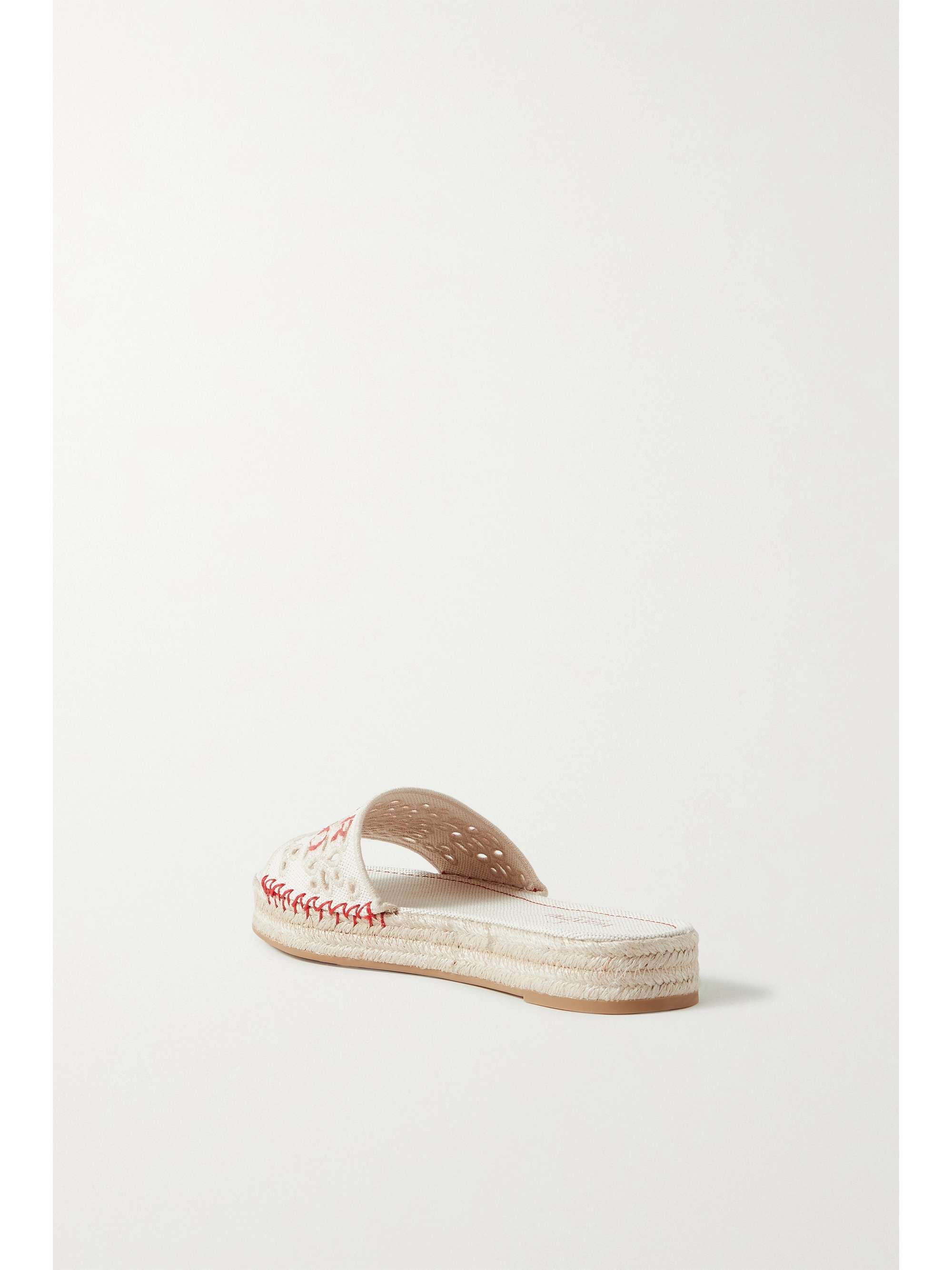 VALENTINO GARAVANI Valentino Garavani Atelier printed broderie anglaise canvas slides