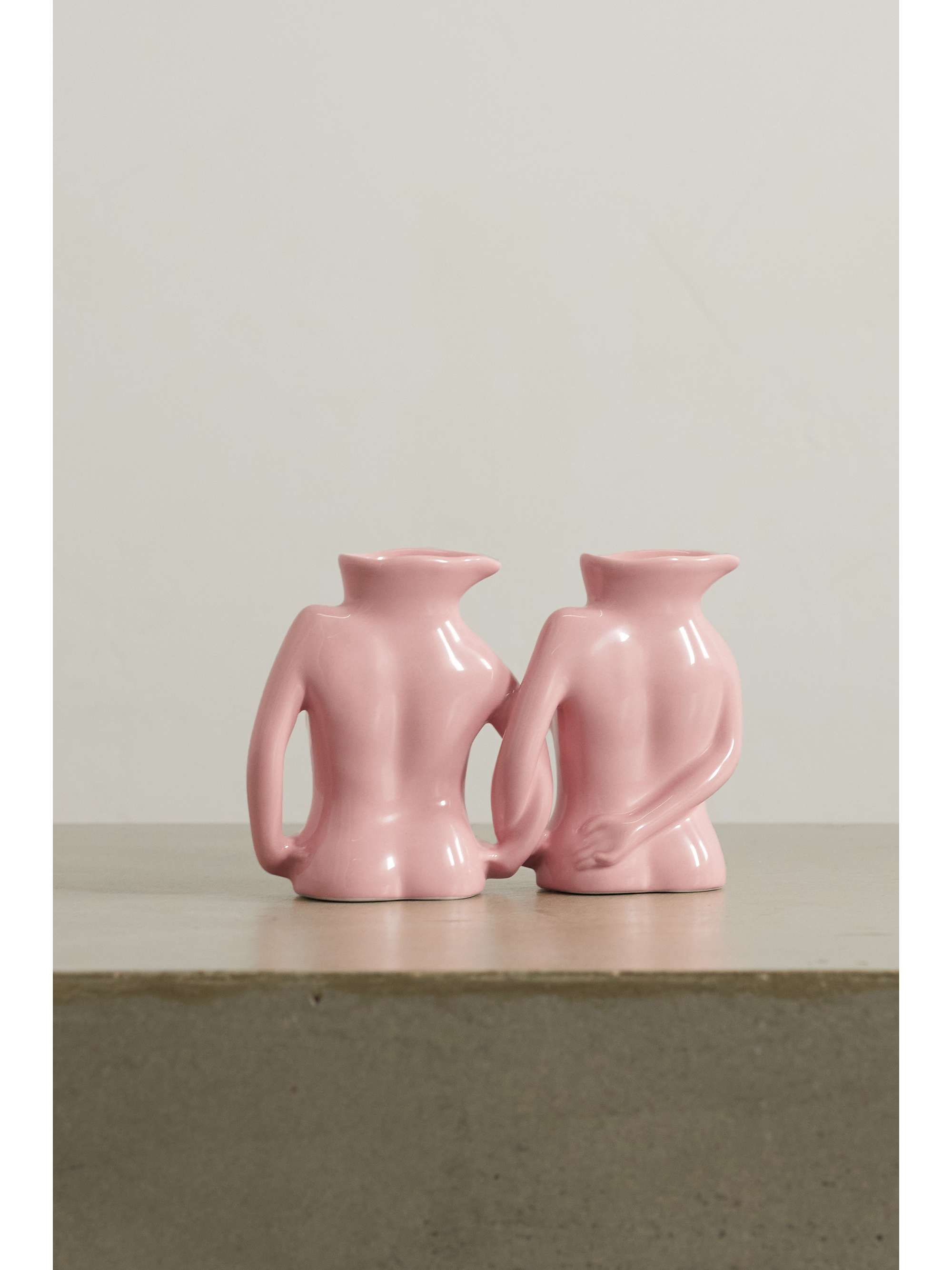 ANISSA KERMICHE Titty Committee set of two mini earthenware jugs