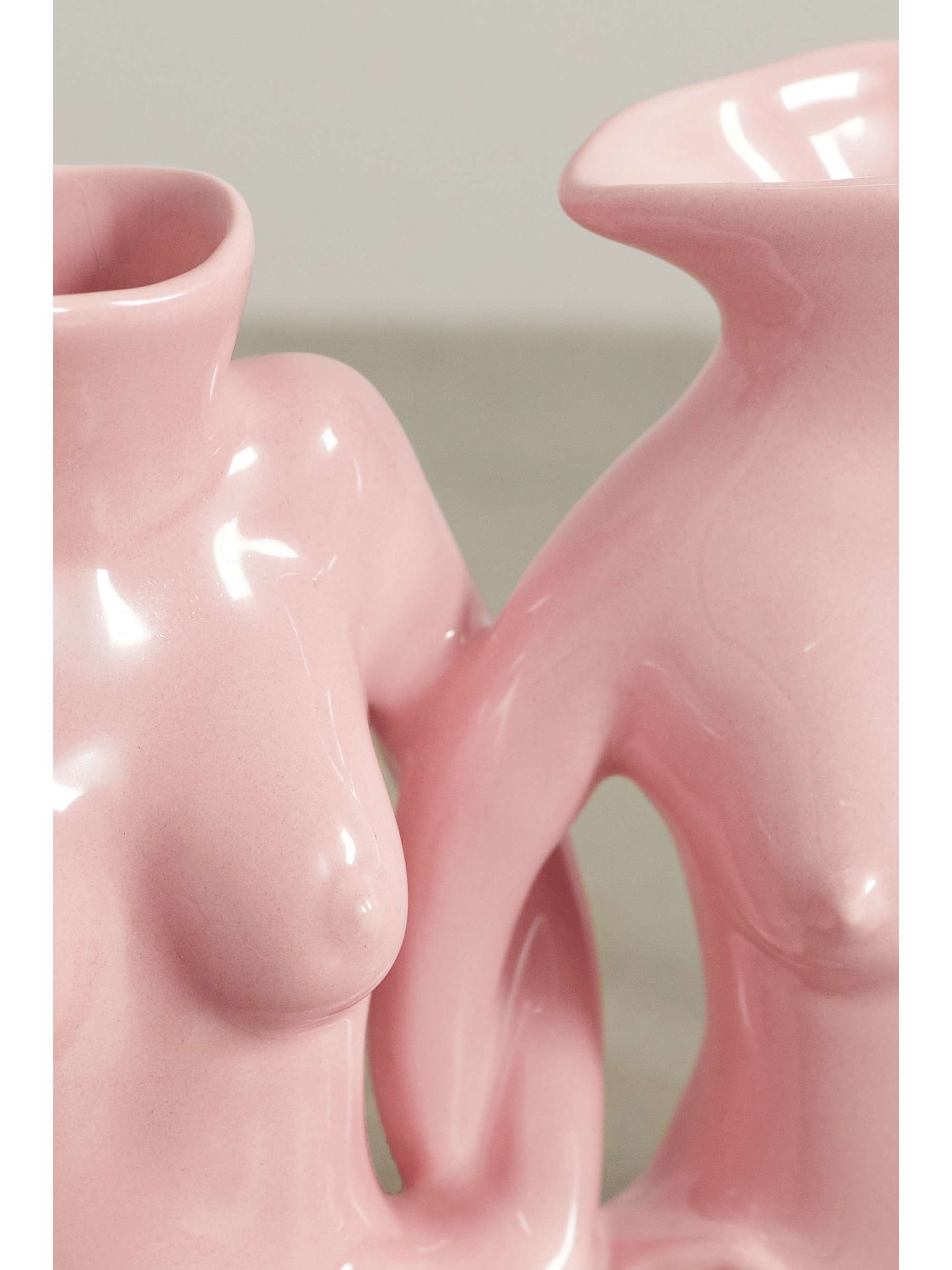 ANISSA KERMICHE Titty Committee set of two mini earthenware jugs