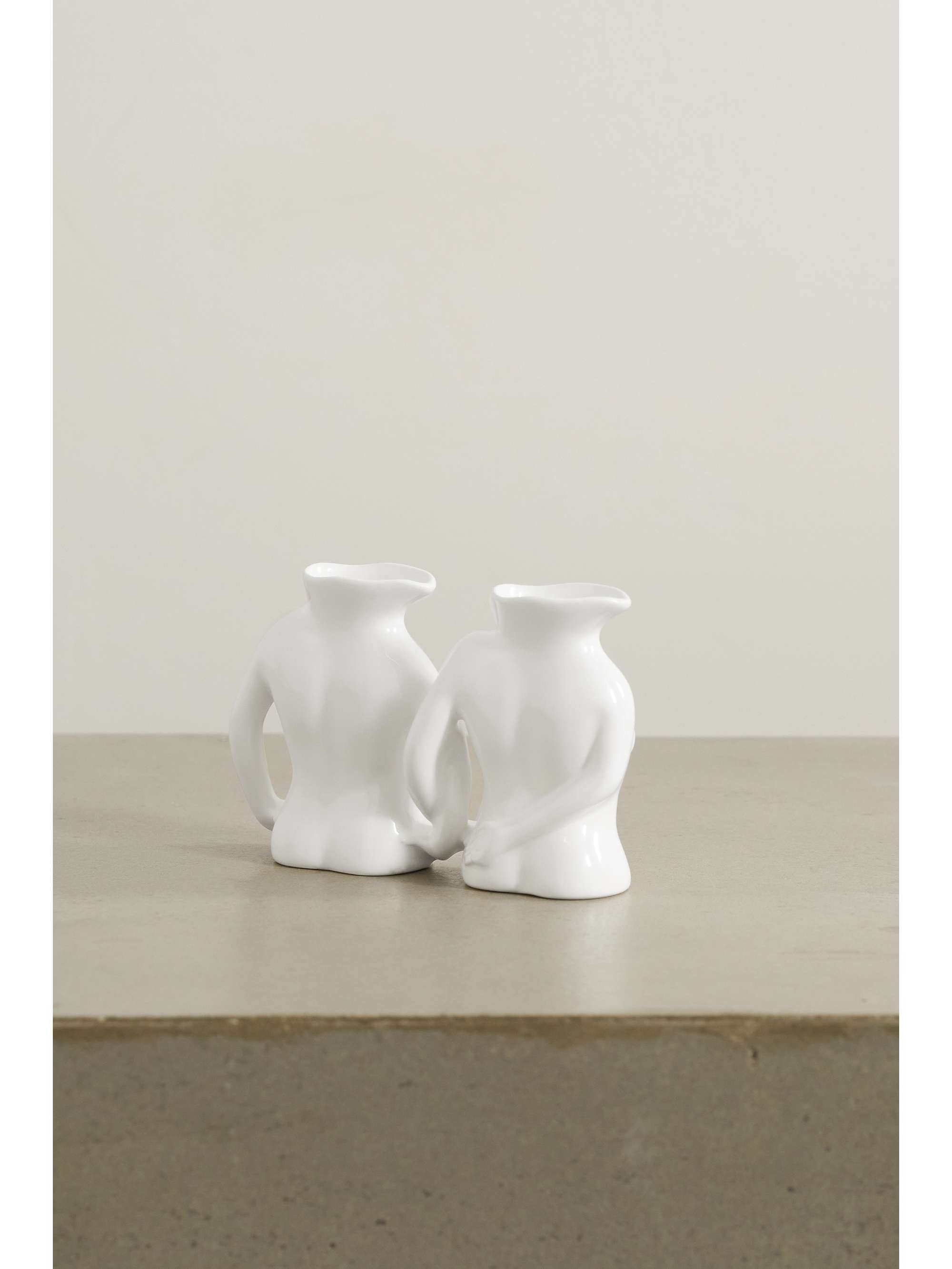 ANISSA KERMICHE Titty Committee set of two mini earthenware jugs