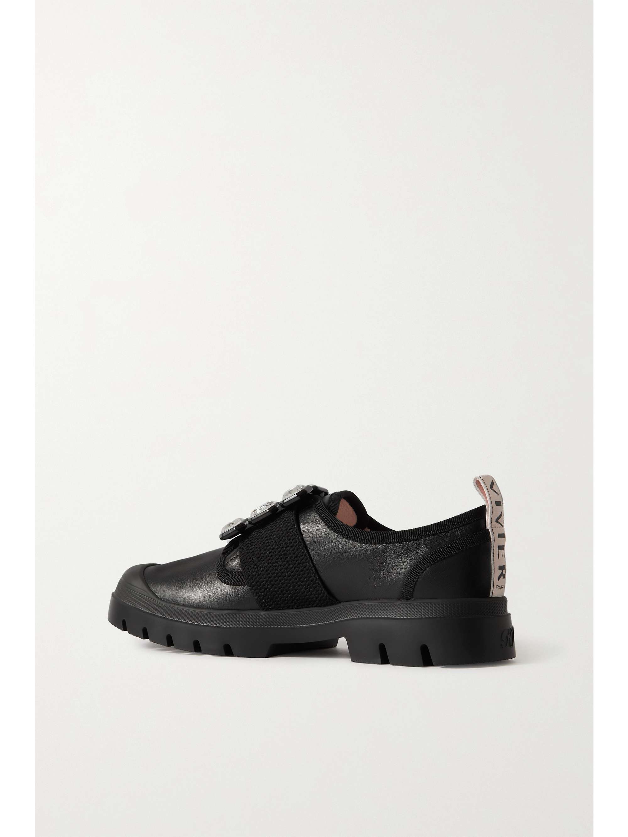 ROGER VIVIER Vivier Desert crystal-embellished leather brogues