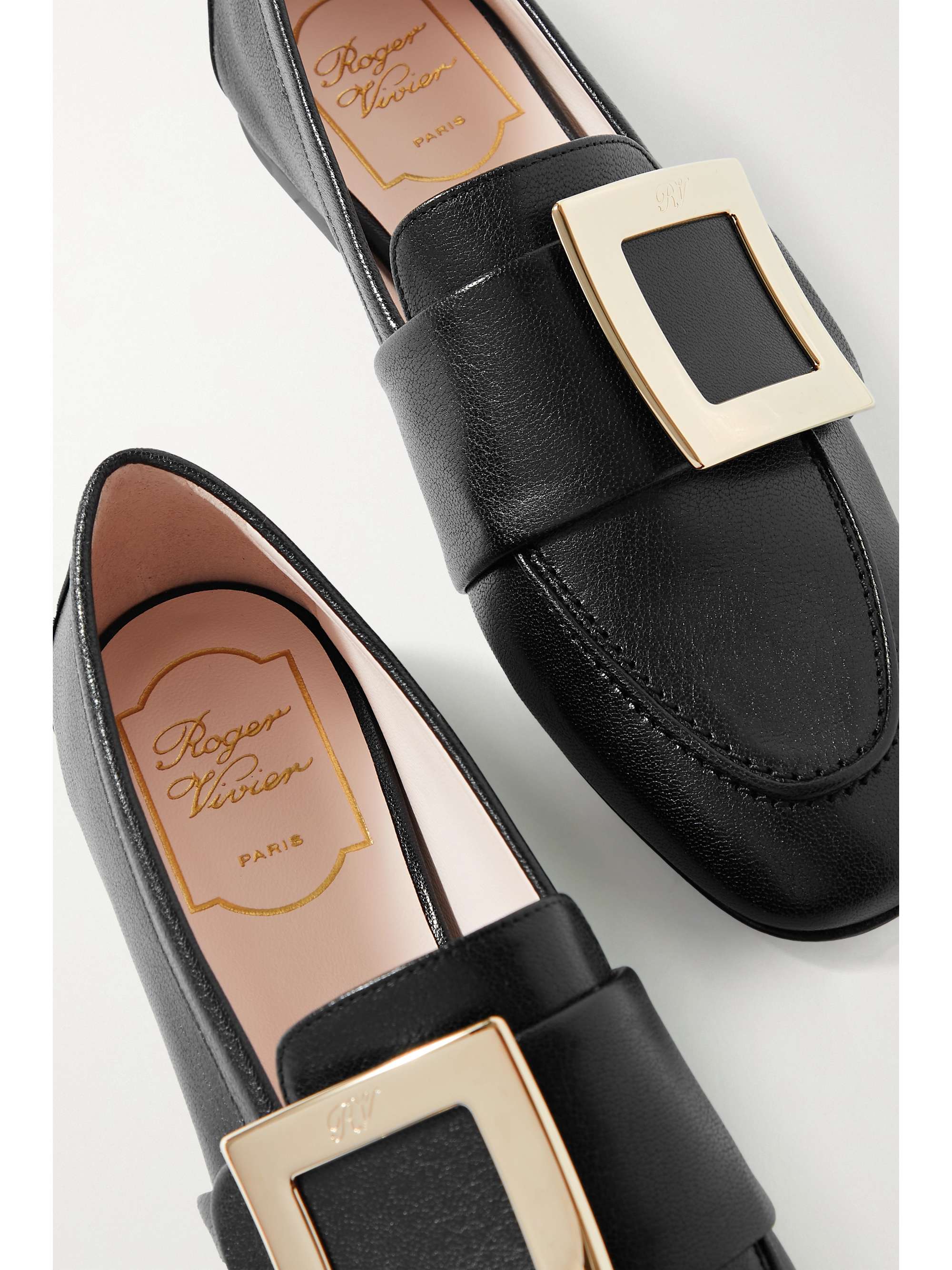 ROGER VIVIER Embellished leather loafers