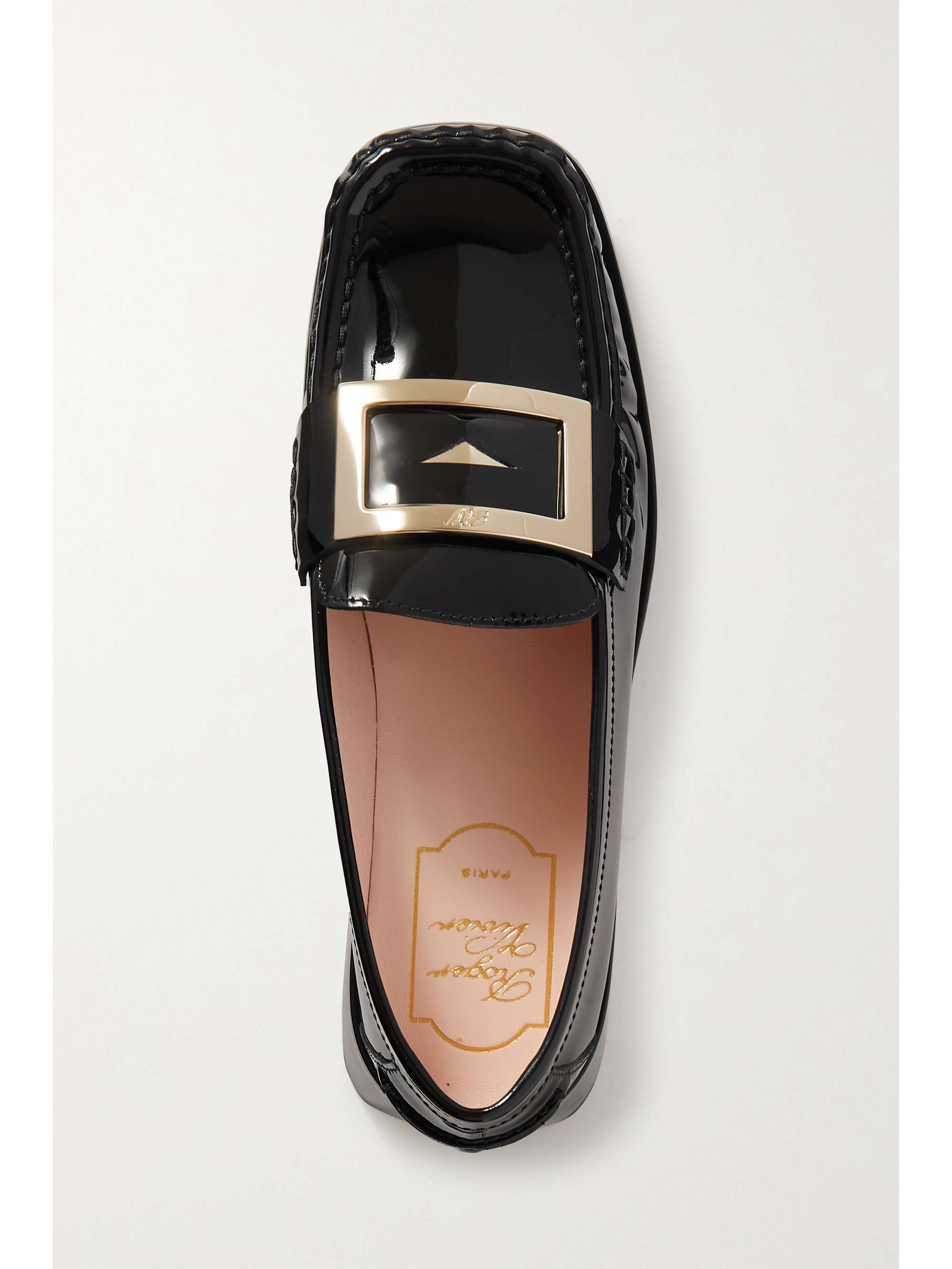 ROGER VIVIER Preppy Viv embellished patent-leather loafers