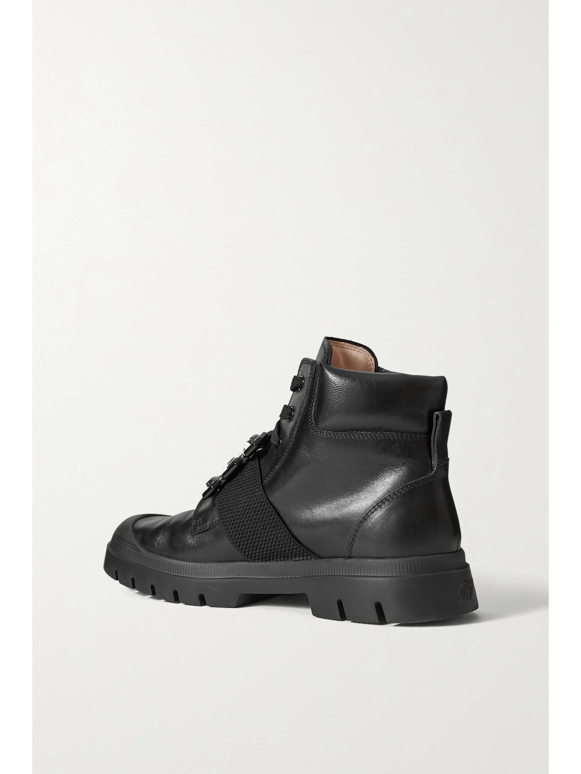 ROGER VIVIER Walky Viv' crystal-embellished leather ankle boots