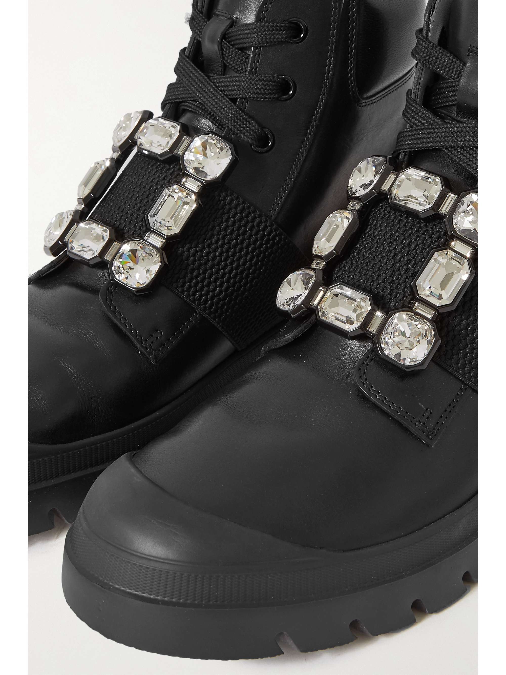 ROGER VIVIER Walky Viv' crystal-embellished leather ankle boots