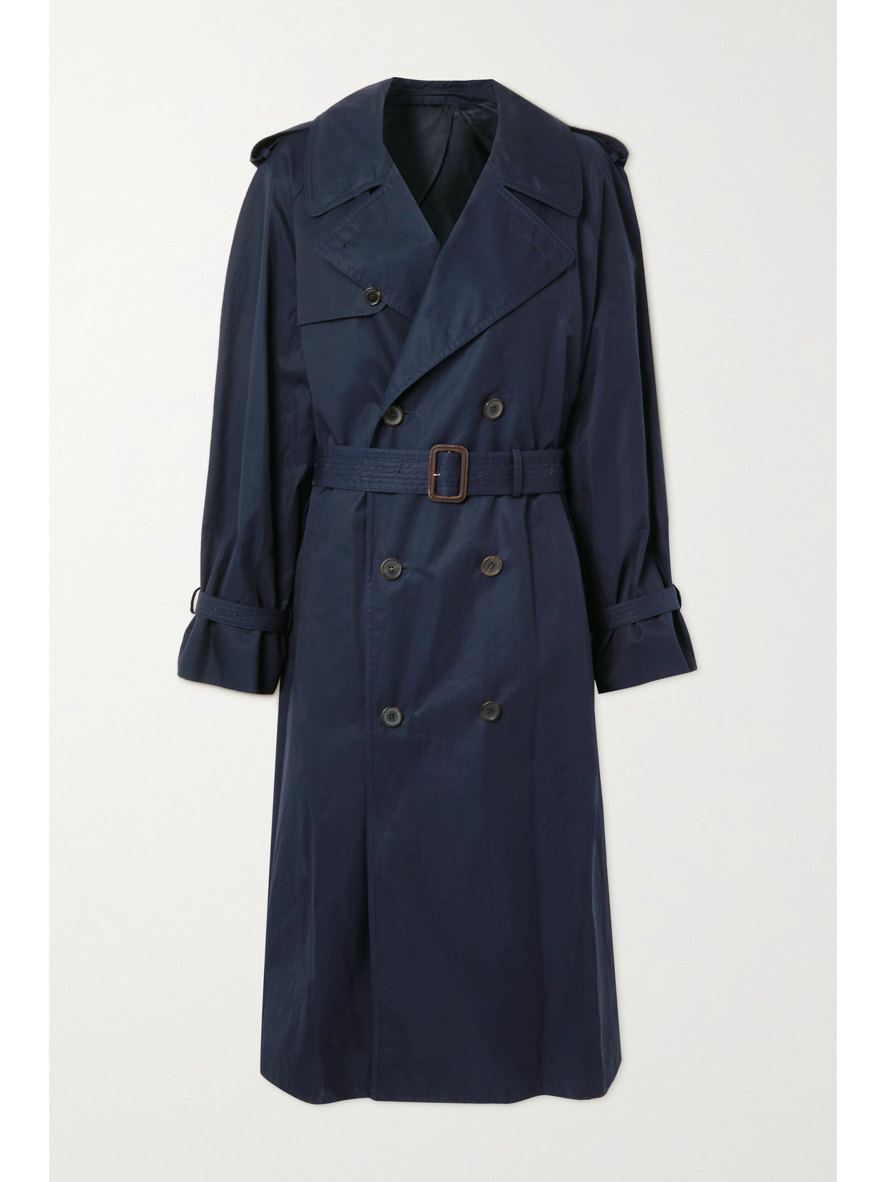 WARDROBE. NYC Cottondrill Trench Coat Navy 5 Star Wedding Boutique