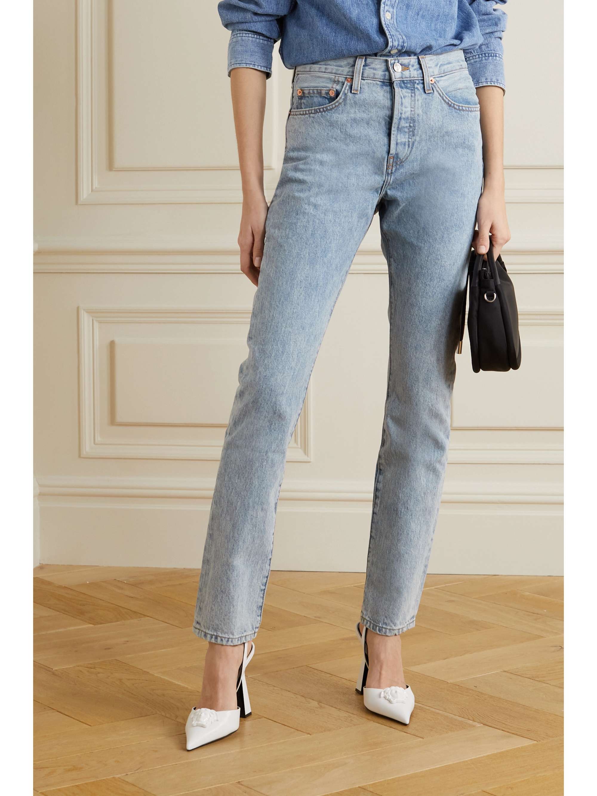 WARDROBE.NYC High-rise straight-leg jeans
