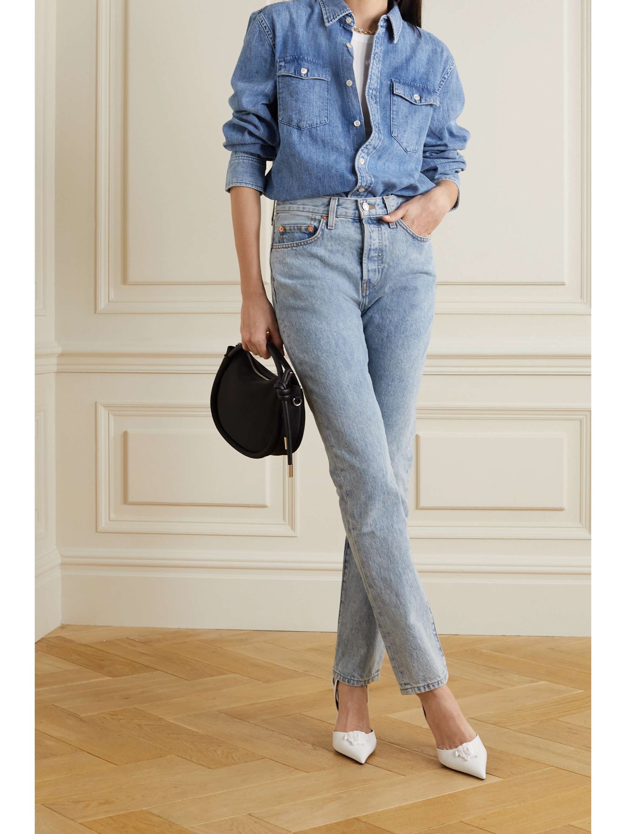 WARDROBE.NYC High-rise straight-leg jeans