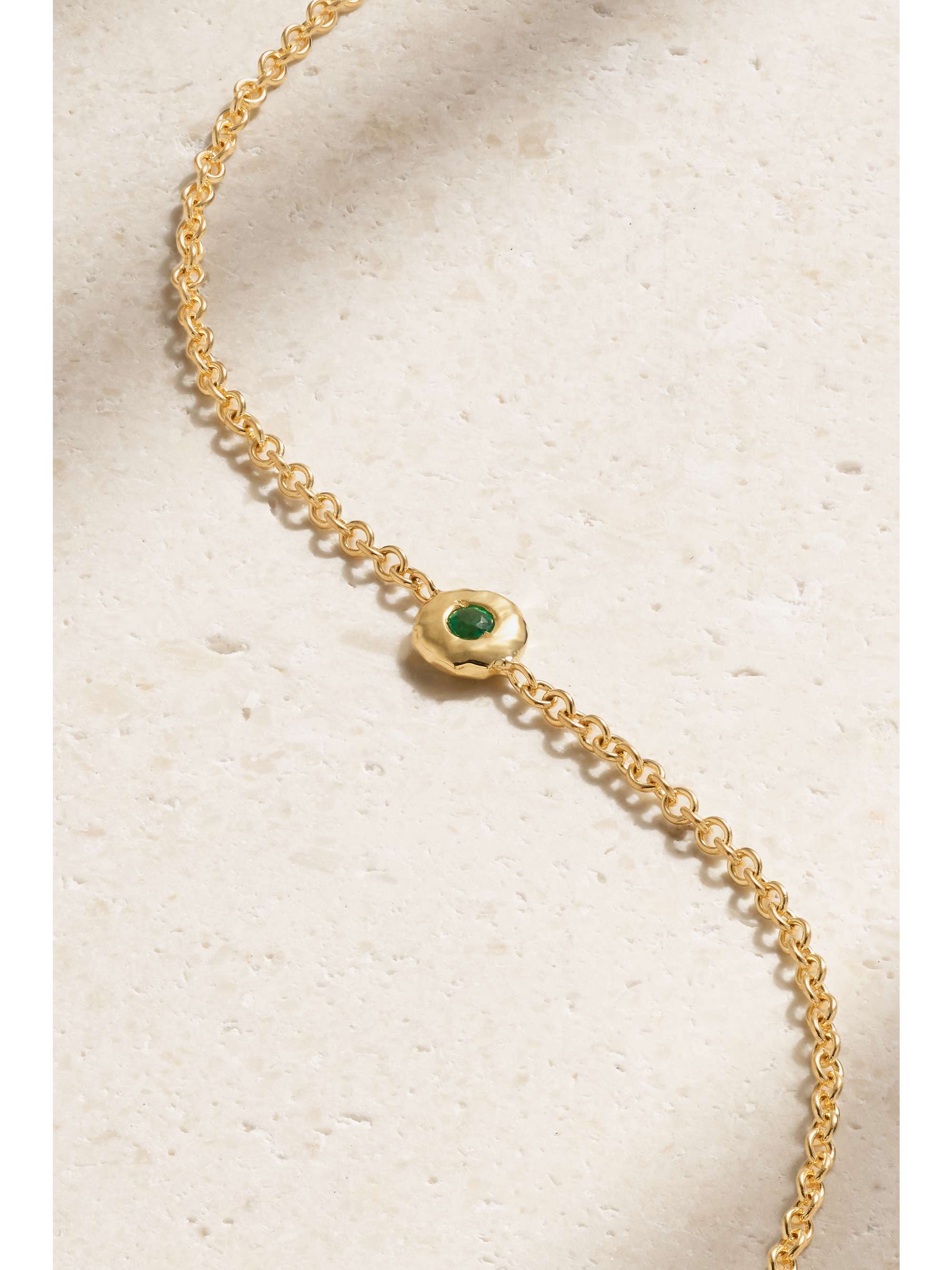 OCTAVIA ELIZABETH + NET SUSTAIN Nesting Gem recycled 18-karat gold emerald bracelet