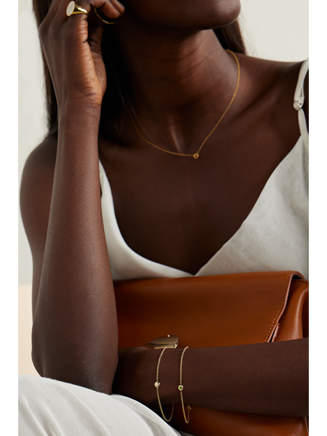 Octavia Elizabeth + Net Sustain Nesting Gem Recycled 18-karat Gold Emerald Bracelet In Gold