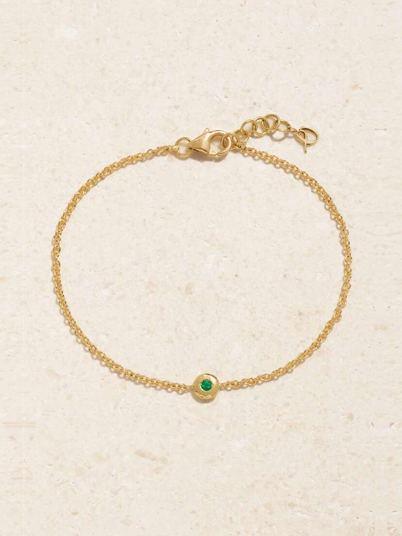 Octavia Elizabeth + Net Sustain Nesting Gem Recycled 18-karat Gold Emerald Bracelet