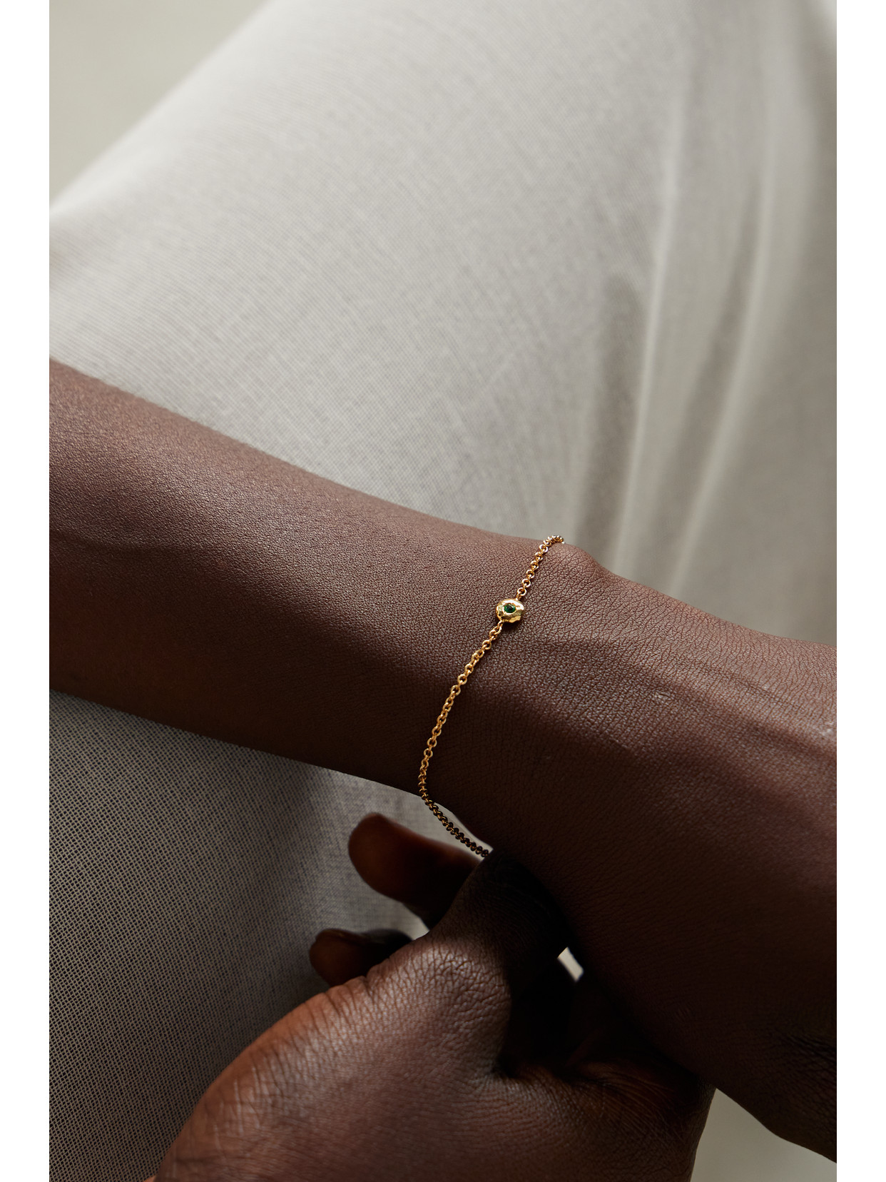 Octavia Elizabeth + Net Sustain Nesting Gem Recycled 18-karat Gold Emerald Bracelet In Gold