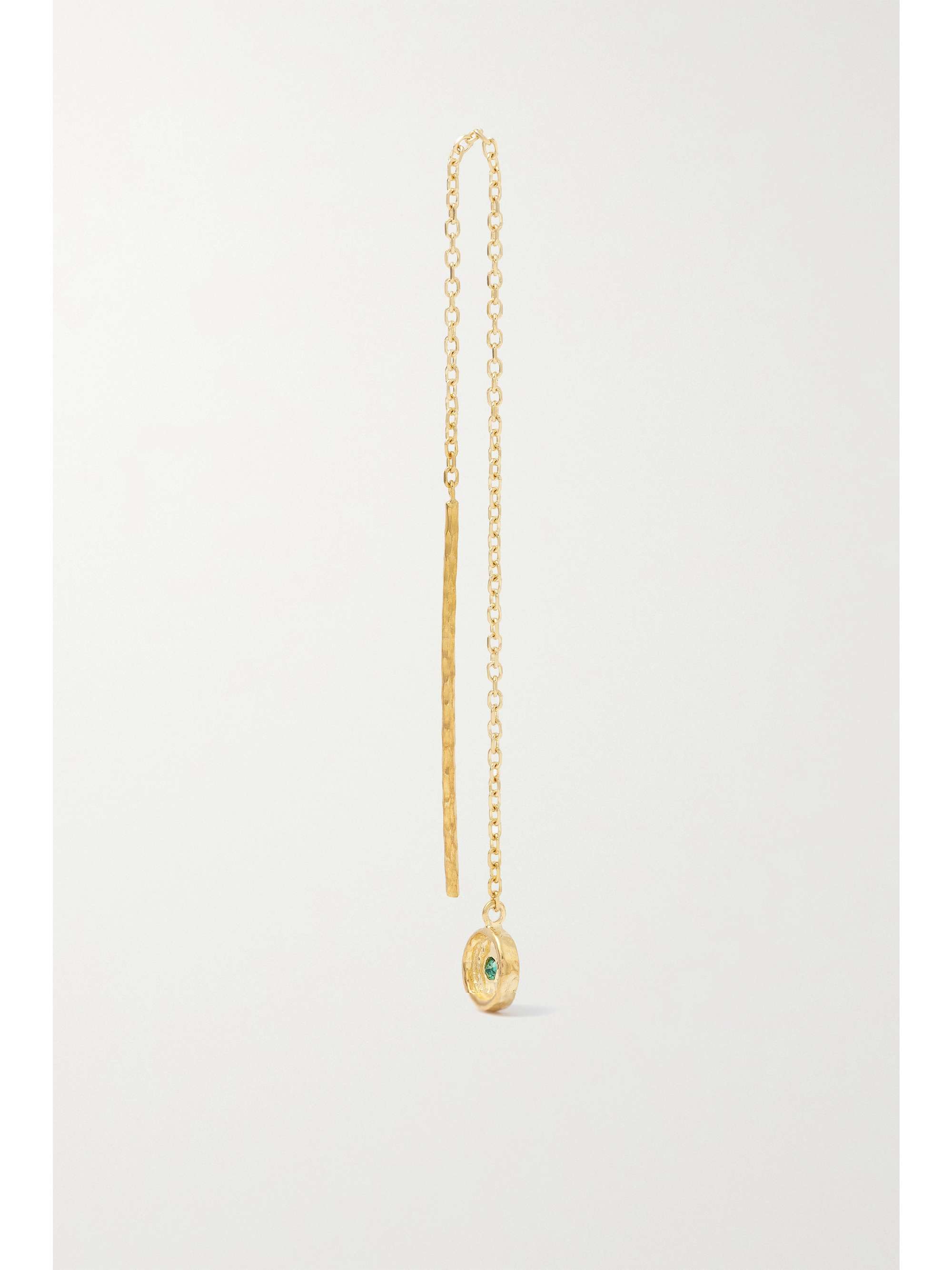 OCTAVIA ELIZABETH + NET SUSTAIN Nesting Gem 18-karat recycled gold emerald earrings