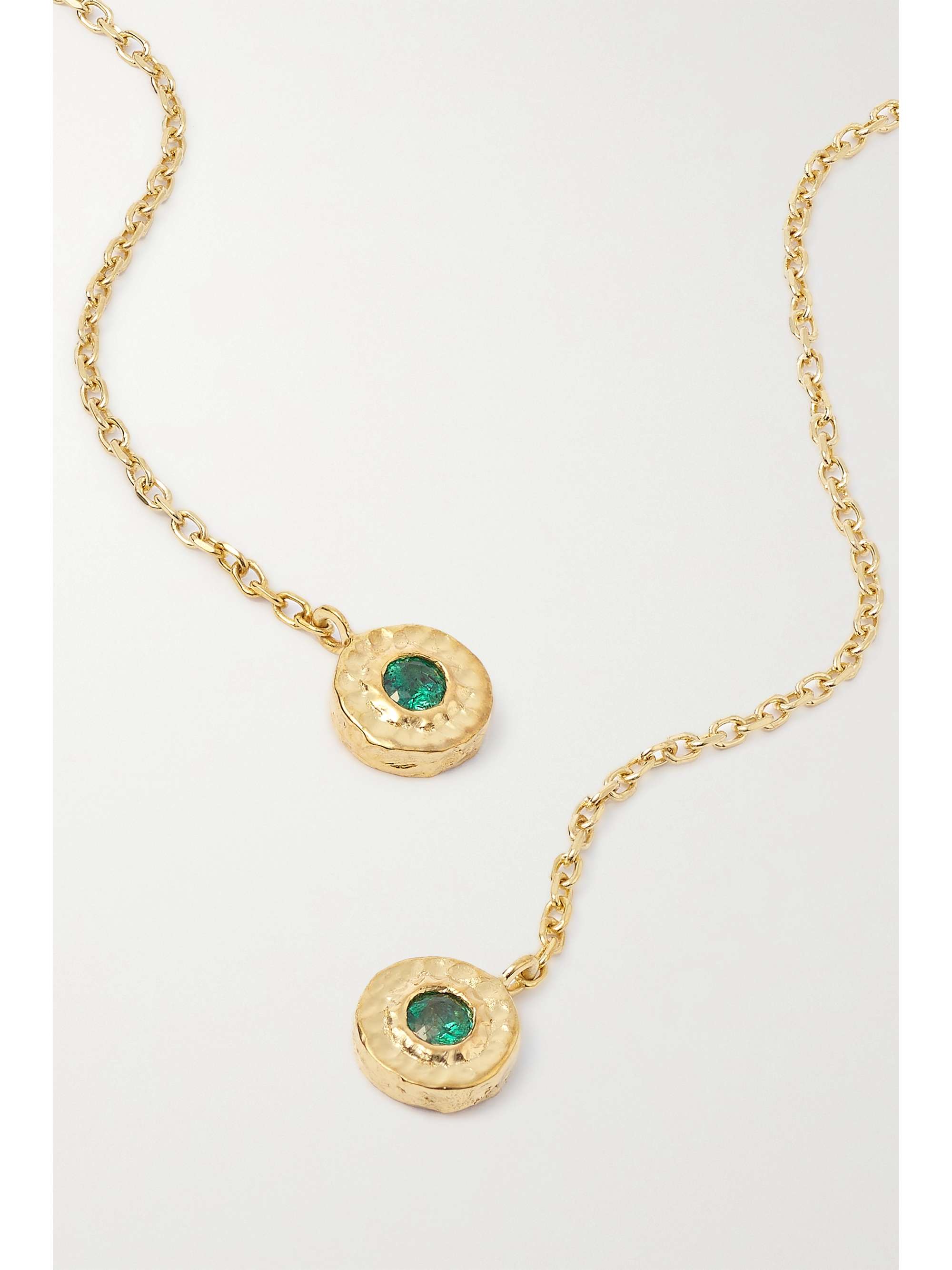 OCTAVIA ELIZABETH + NET SUSTAIN Nesting Gem 18-karat recycled gold emerald earrings