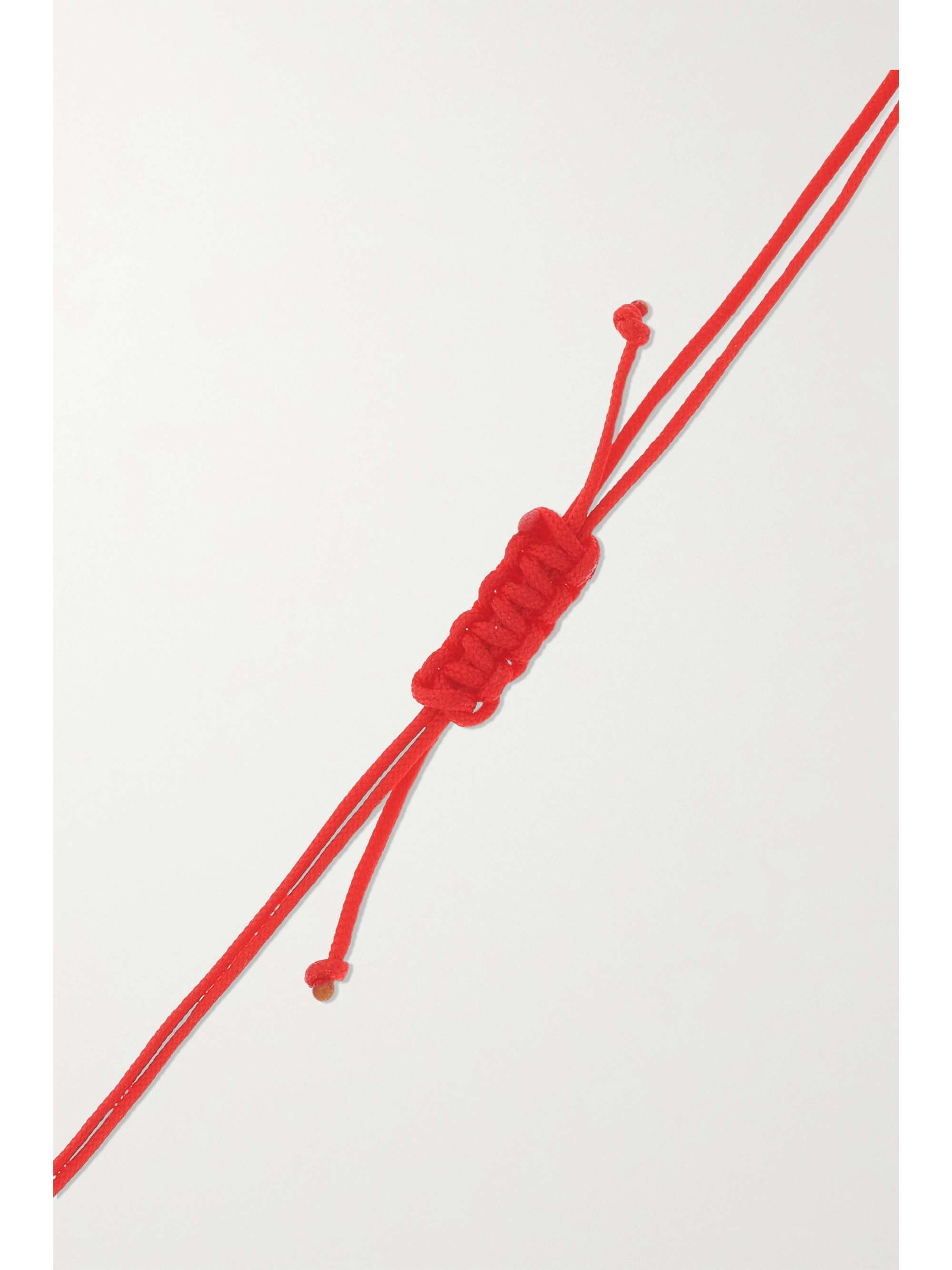 OCTAVIA ELIZABETH + NET SUSTAIN Parachute Nesting Gem 18-karat recycled gold, diamond and cord bracelet