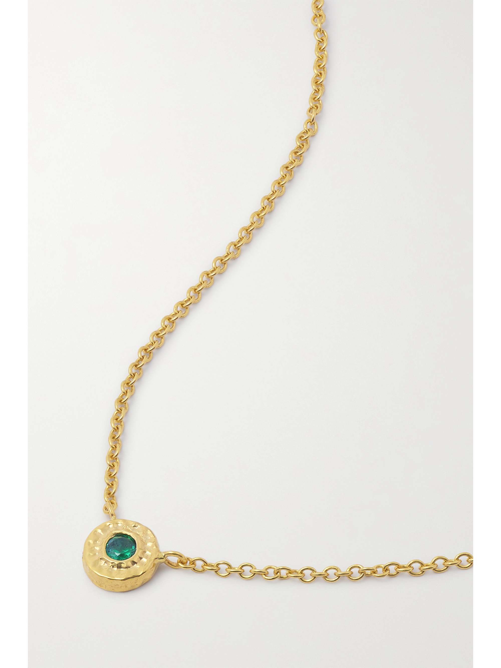 OCTAVIA ELIZABETH + NET SUSTAIN Nesting Gem 18-karat recycled gold emerald necklace