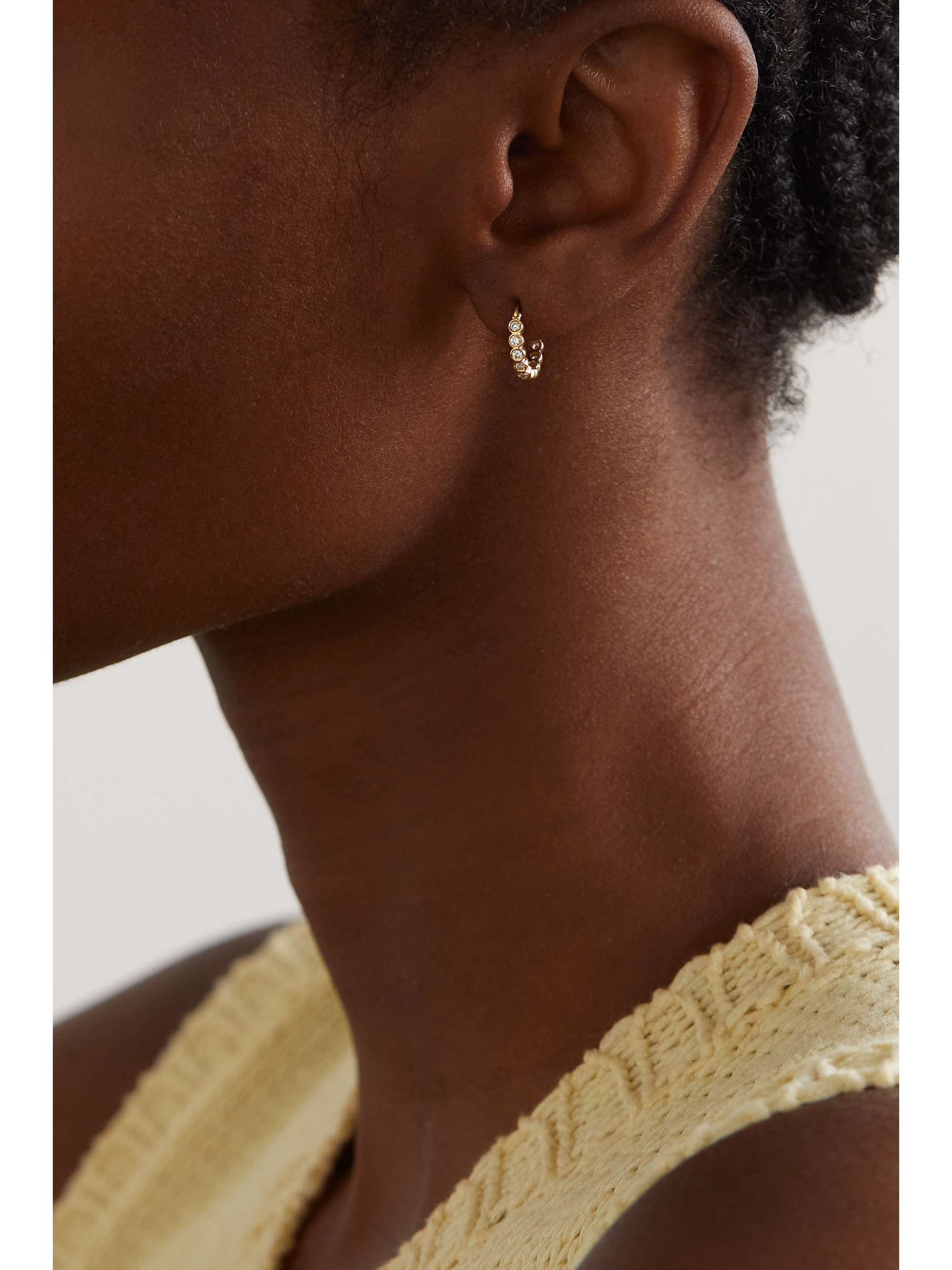 OCTAVIA ELIZABETH + NET SUSTAIN Petite Chloe recycled 18-karat gold diamond hoop earrings