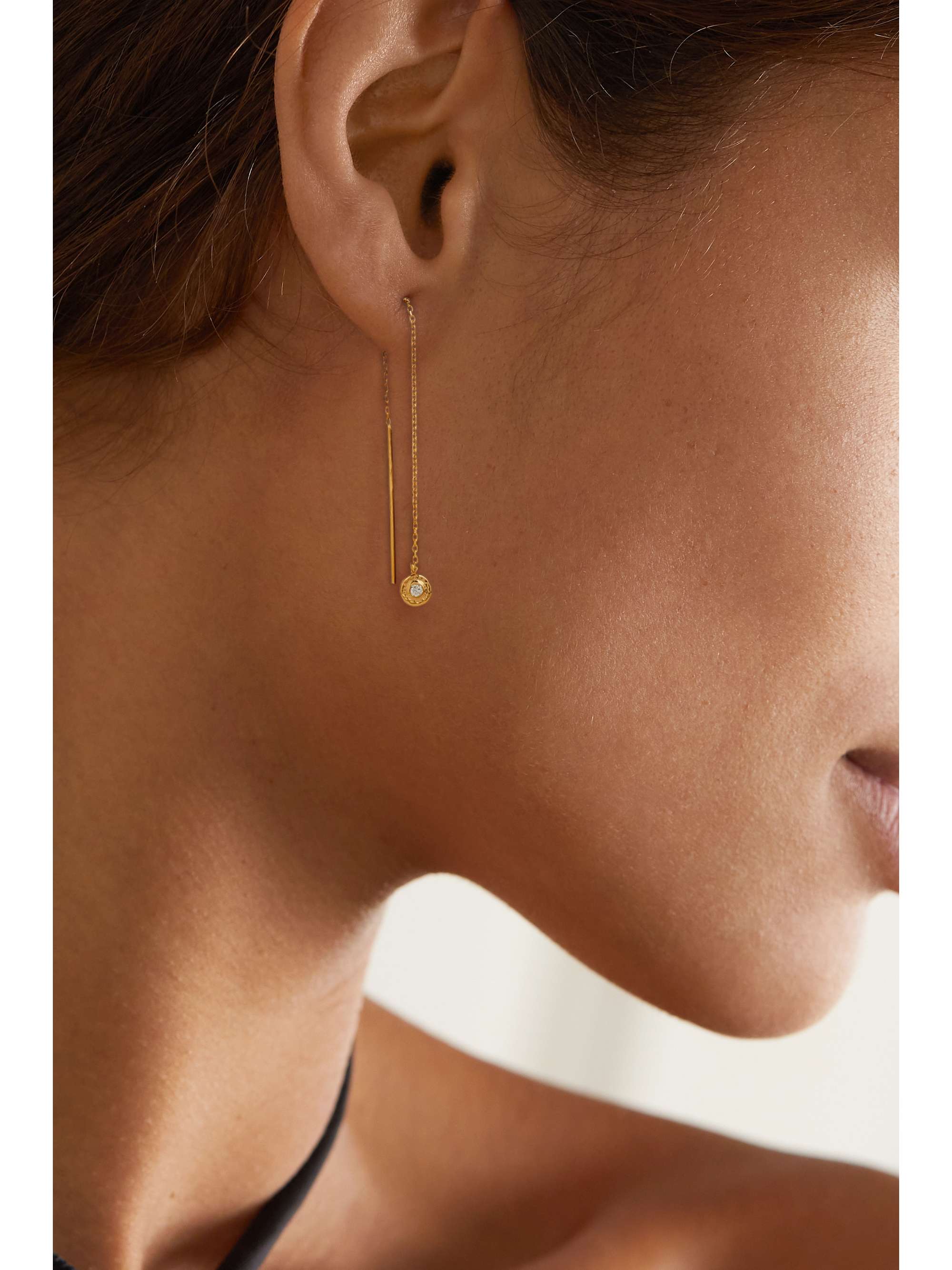 OCTAVIA ELIZABETH + NET SUSTAIN Nesting Gem recycled 18-karat gold diamond earrings