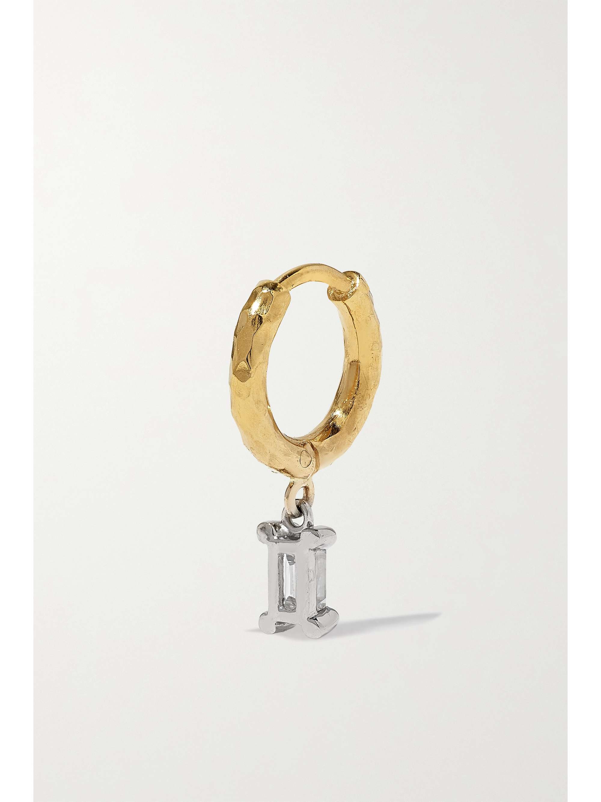 OCTAVIA ELIZABETH + NET SUSTAIN Micro Gabby recycled 18-karat gold diamond hoop earrings