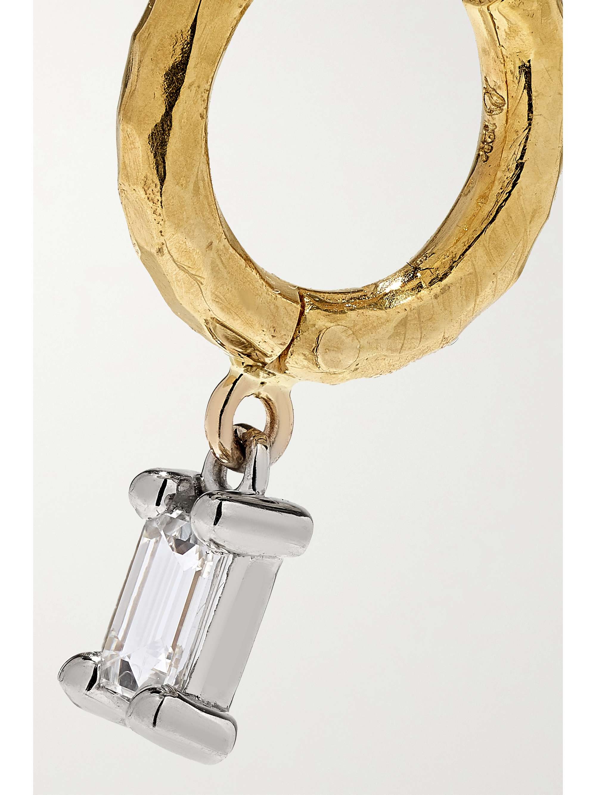 OCTAVIA ELIZABETH + NET SUSTAIN Micro Gabby recycled 18-karat gold diamond hoop earrings