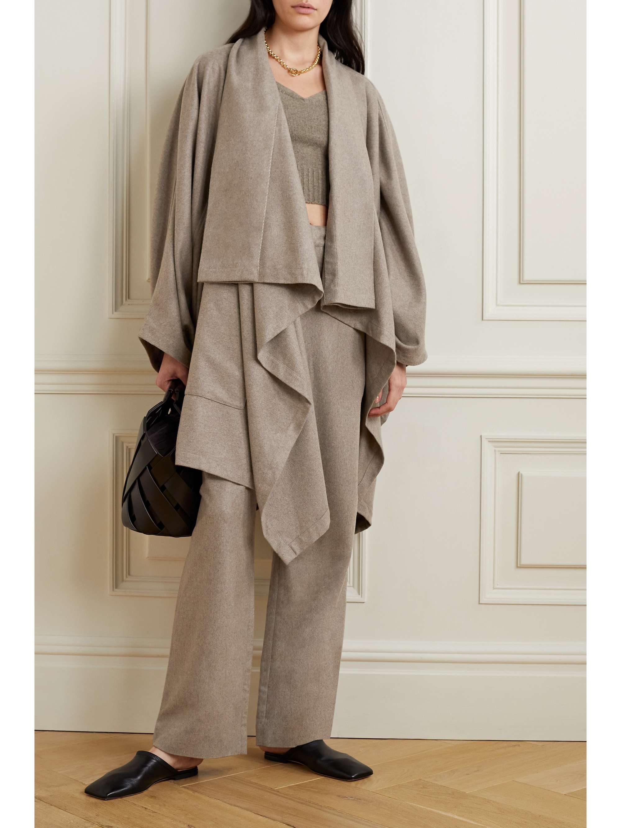 CO + NET SUSTAIN Natural World recycled cashmere coat