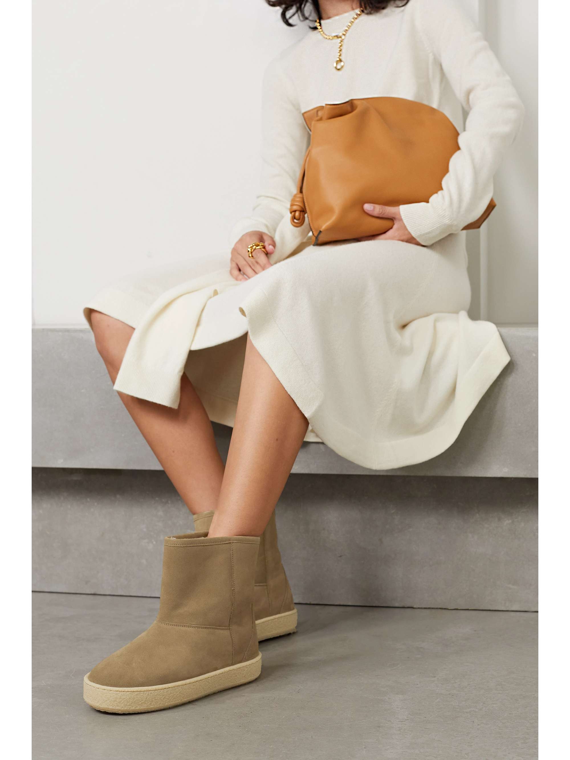 ISABEL MARANT shearling-lined suede ankle boots |