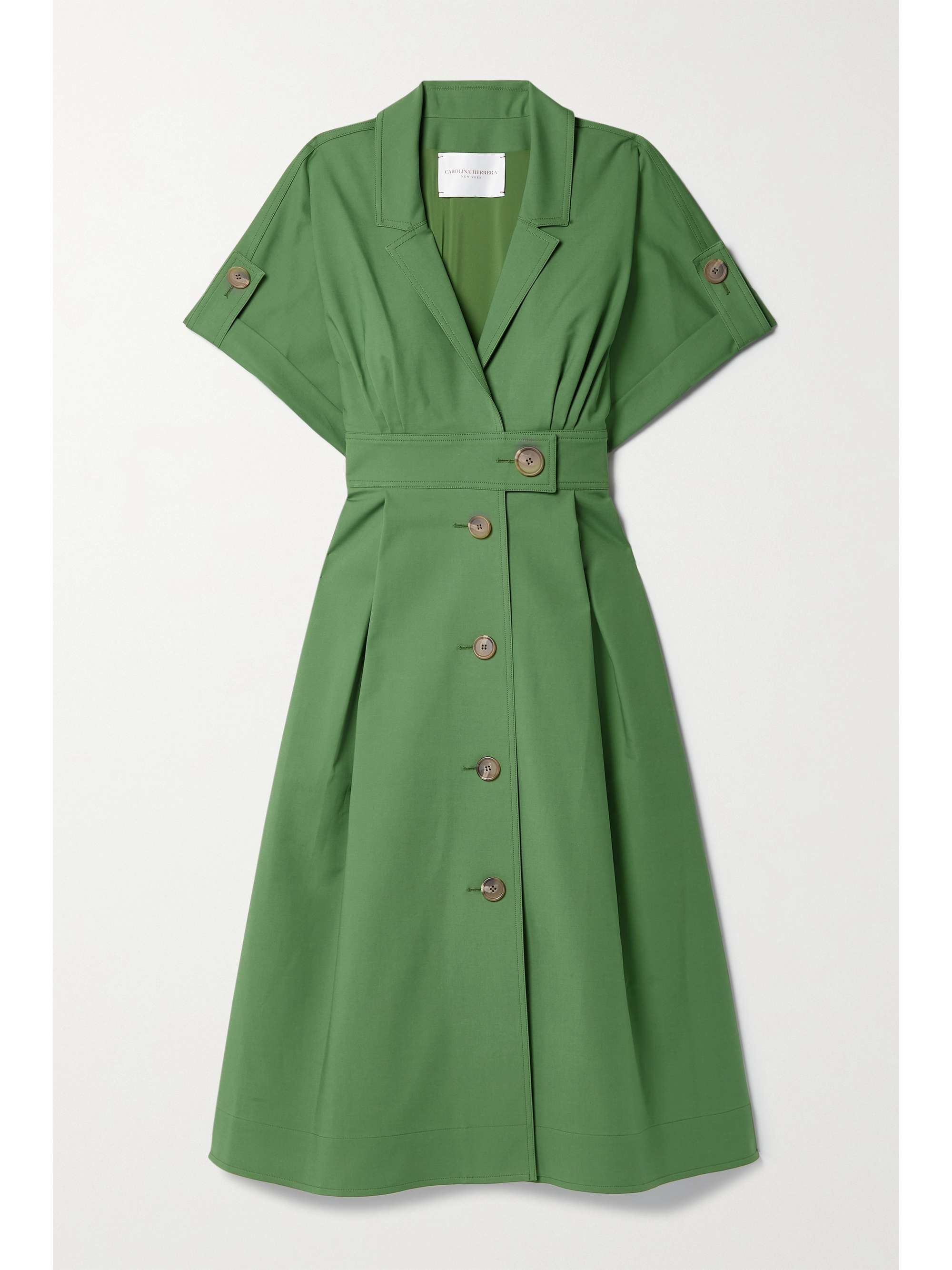 dark green shirt dress